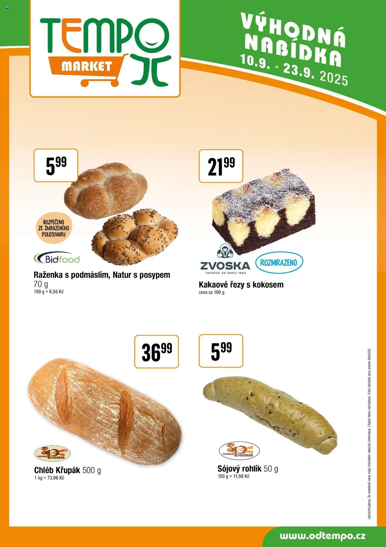 Tempo leták od 10.09.2025 | Strana: 13 | Produkty: Chléb, Rohlík, Pekárna