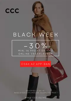 CCC Black Friday - amely érvényes a következő dátumtól: 26.11.2025
