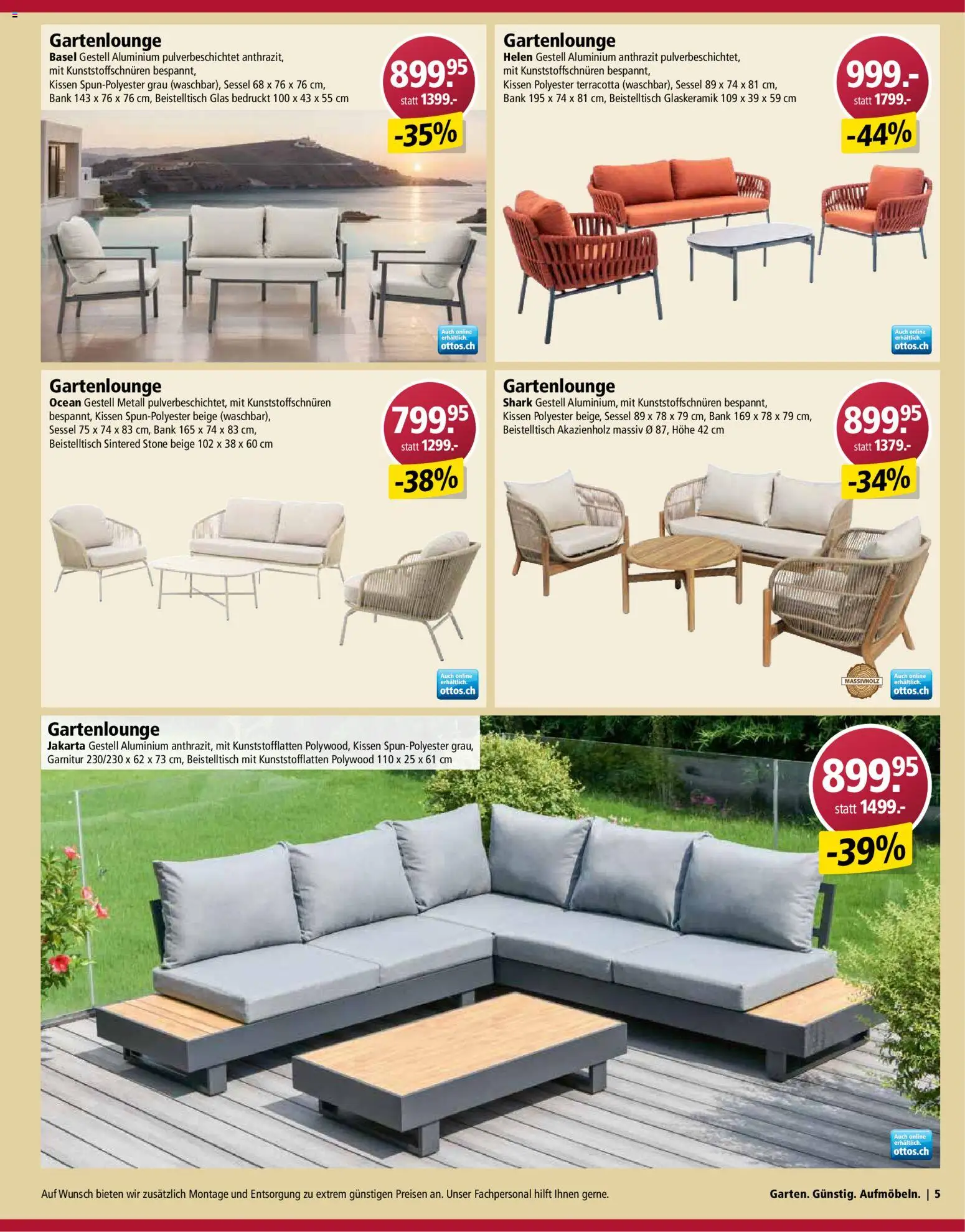 Otto's Aktionen Gartenmöbel – gültig ab 03.03.2026 | Seite: 5 | Produkte: Kissen, Sessel, Beistelltisch
