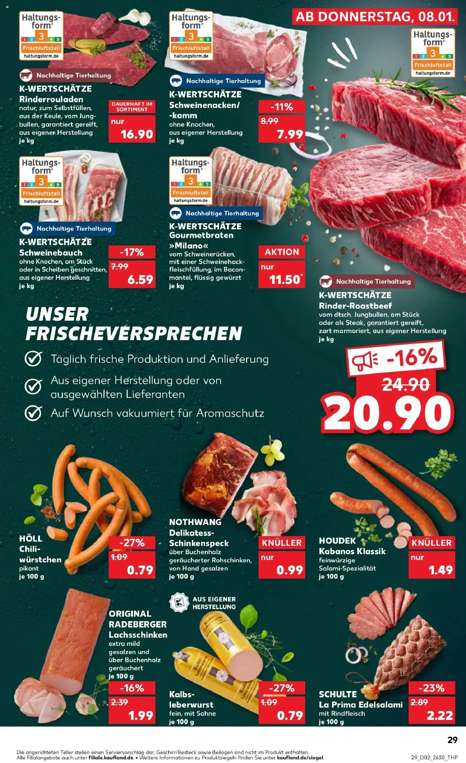 Kaufland prospekt Leipzig	 – gültig ab 11.01.2026 | Seite: 29 | Produkte: Schweinebauch, Chili, Salami, Sahne