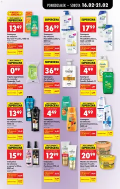 Pogląd oferty "Szampon do włosów Pantene, 1 l" - ważna od 16.02.2026 | Strona: 69 | Produkty: Szampon, Odżywka, Maska do włosów, Odżywka do włosów