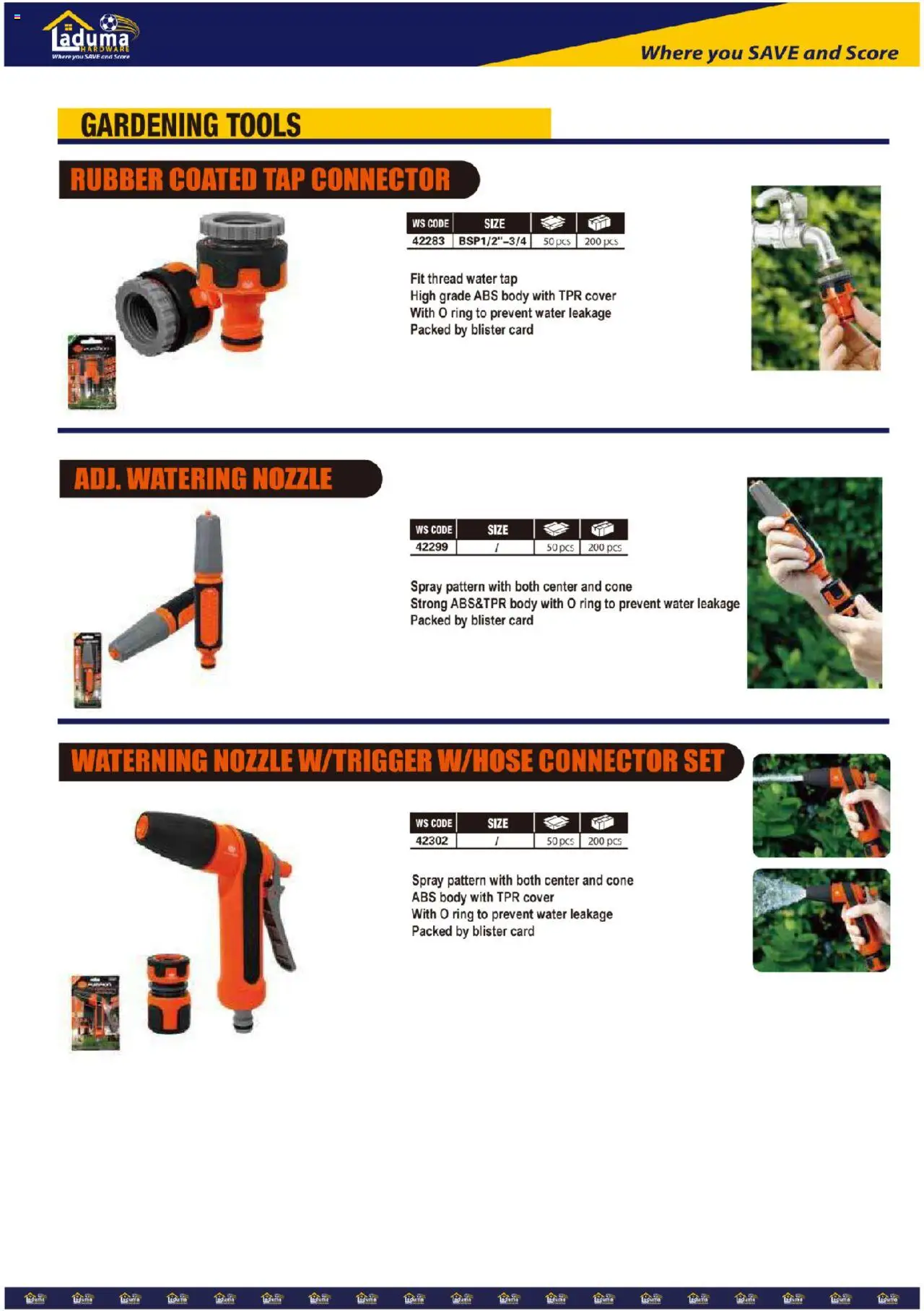 New Laduma Hardware catalogue – valid from 01.06.2024 | Page: 33 | Products: Cover, Connector, Tap, Water