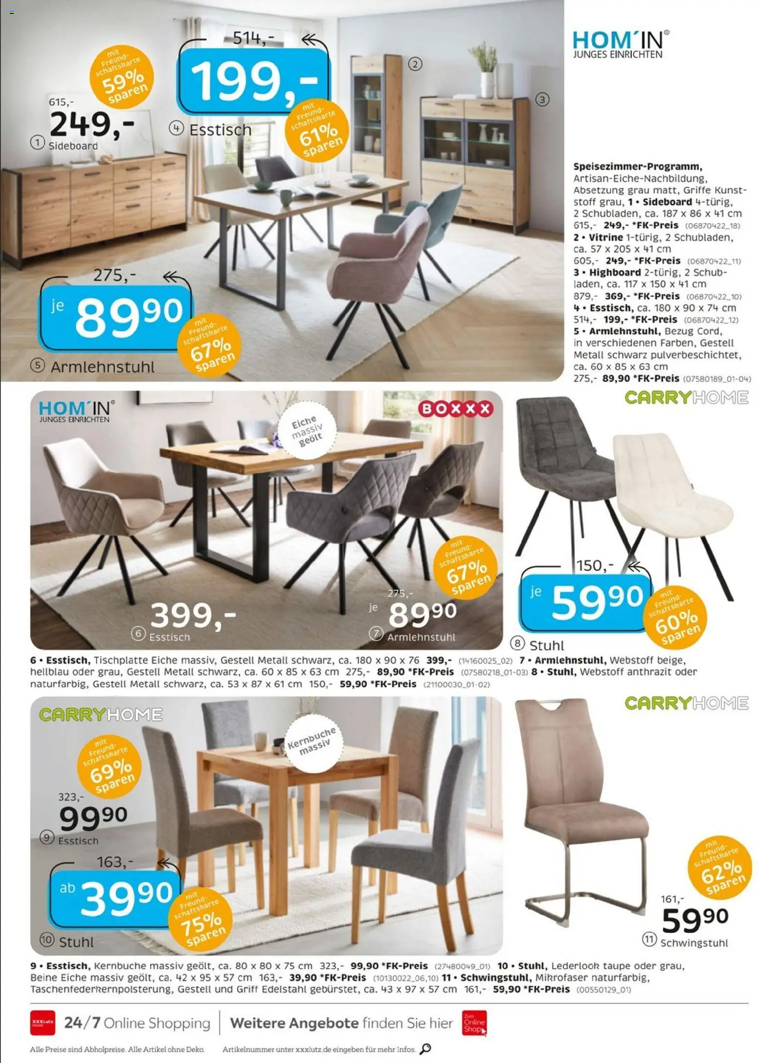 XXXL Lutz - Junges Wohnen – gültig ab 27.12.2025 | Seite: 6 | Produkte: Sideboard, HIghboard, Esstisch, Stuhl