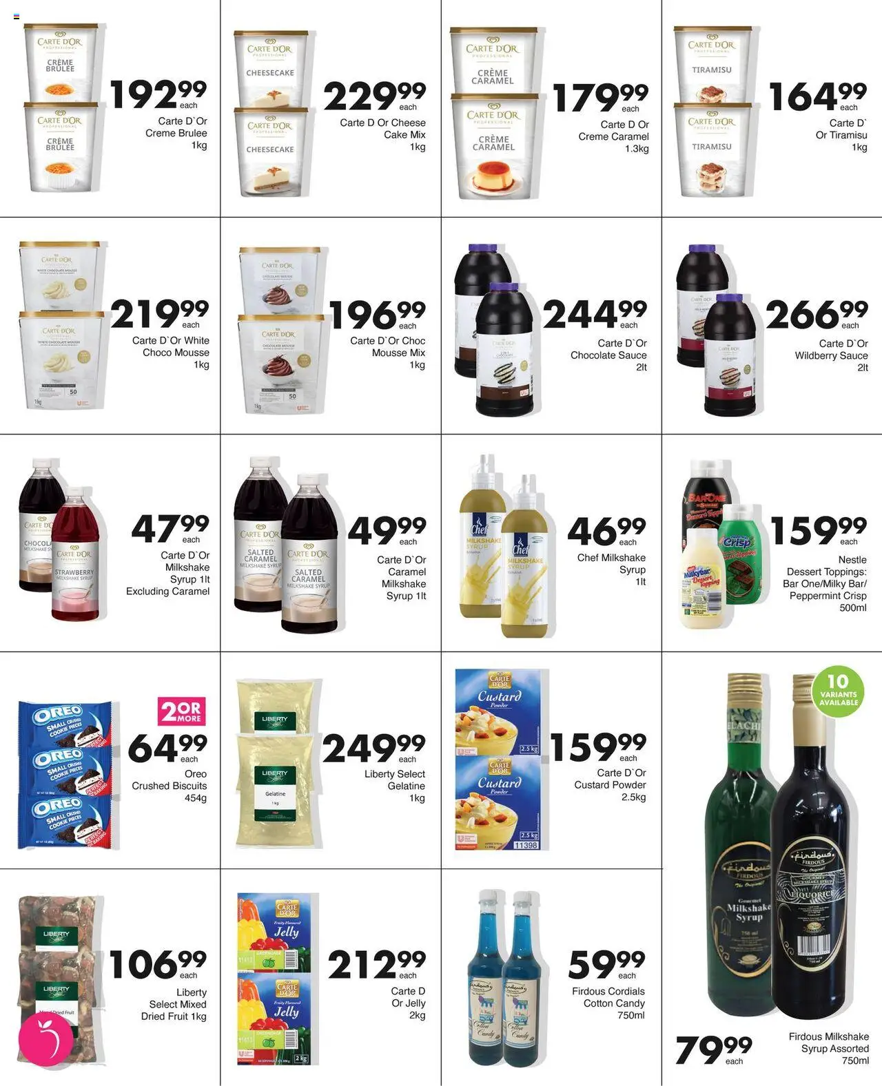 New Save catalogue – valid from 06.10.2025 | Page: 5 | Products: Cake, Pó talco, Syrup, Caramel