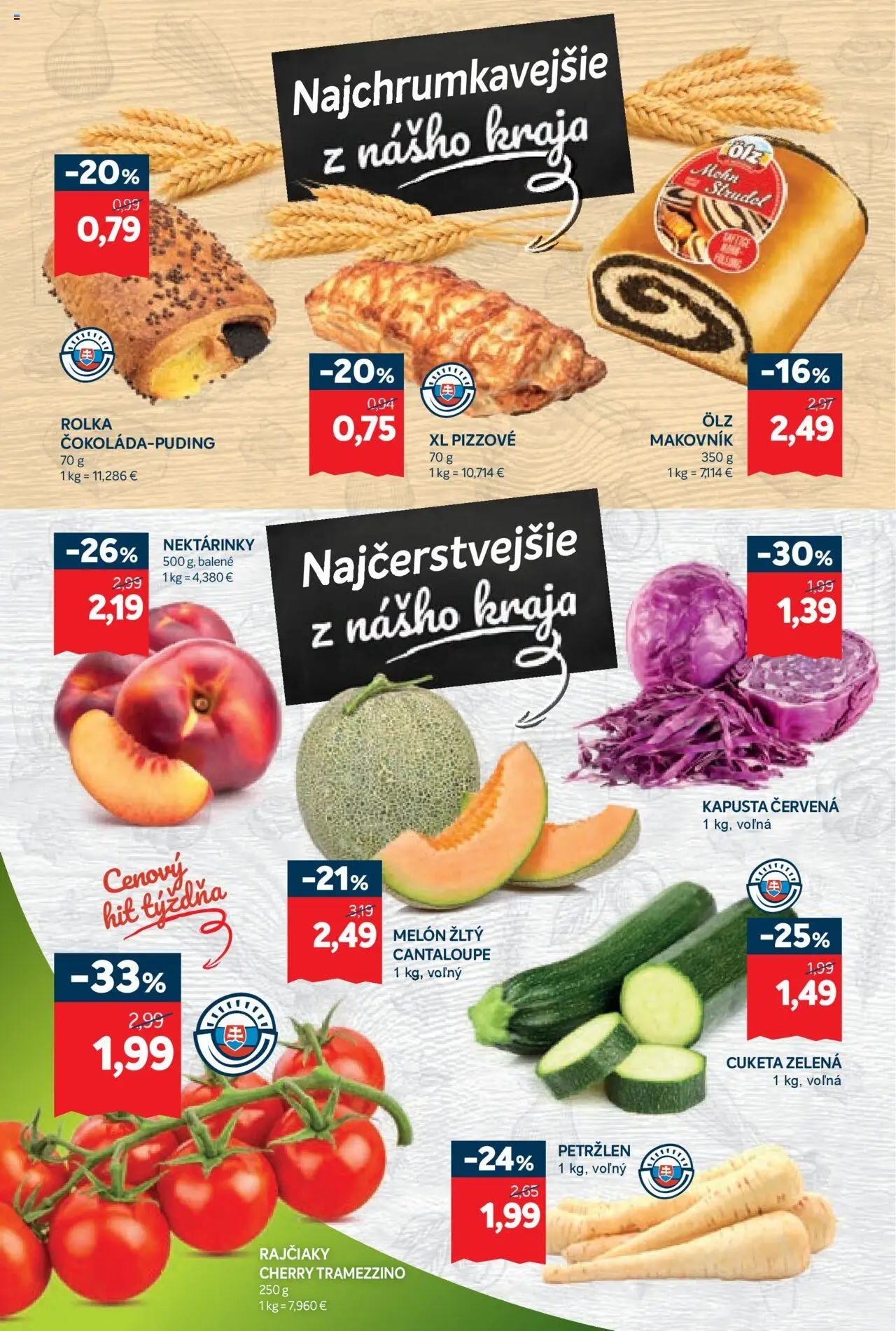 Kraj leták │ platný od 03.07.2025 | Strana: 2 | Produkty: Kapusta, Kapusta červená, Cuketa, Melón