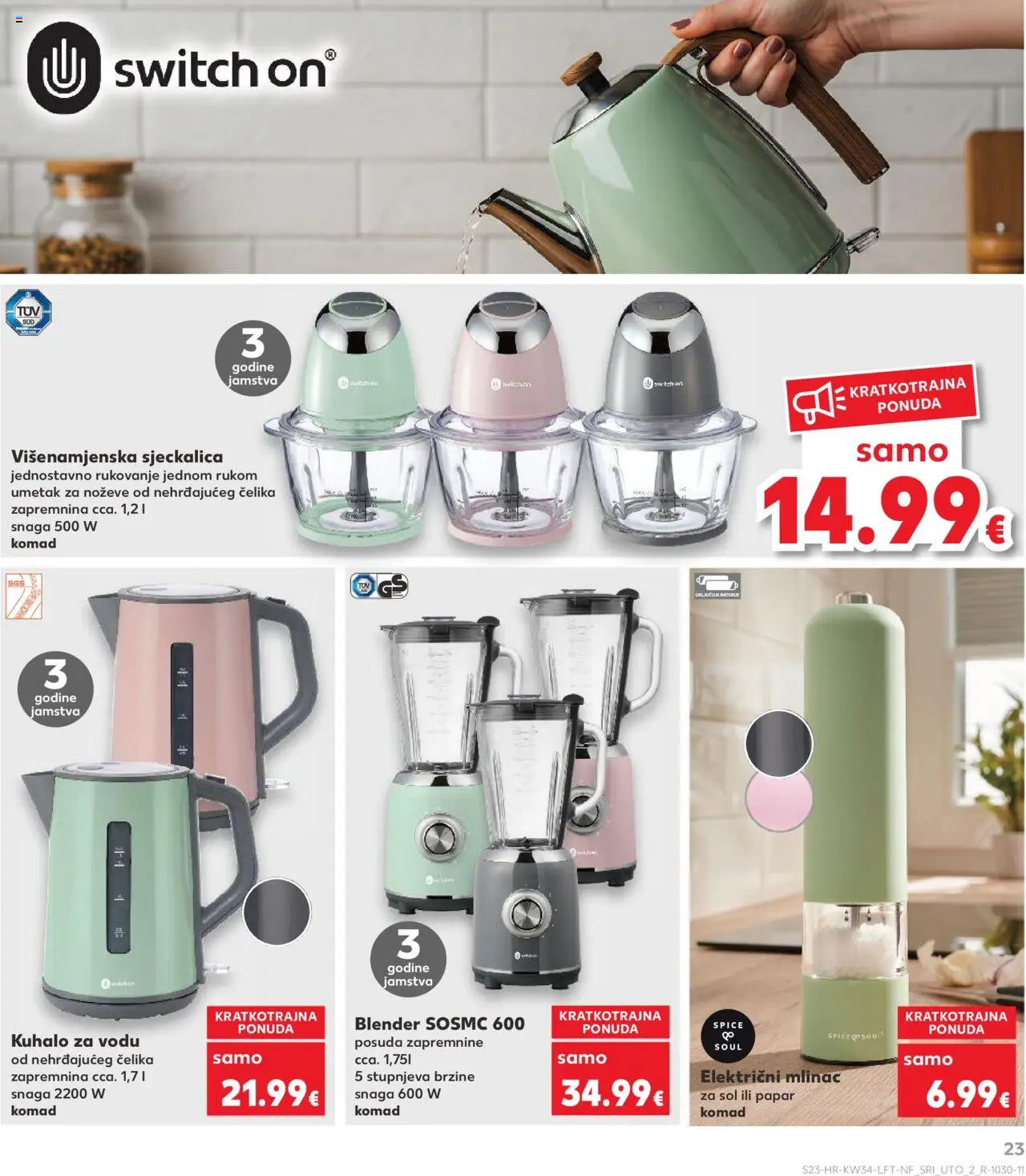 Kaufland katalog | vrijedi od 20.08.2025 | Stranica: 23 | Proizvodi: Sol, Papar, Sjeckalica, Blender