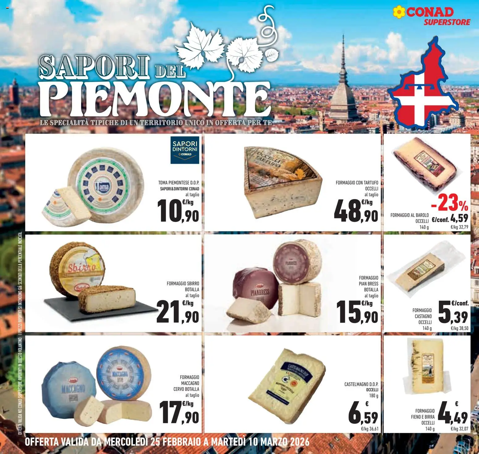 Volantino Conad del 25.02.2026 | Pagina: 36 | Prodotti: Tartufo, Birra, Tè, Formaggio