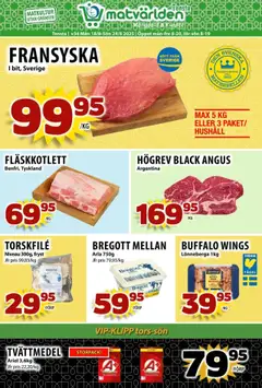 Matvärlden - Tensa - Förhandsvisning av reklamblad från butik Matvärlden aktuell från 18.08.2025