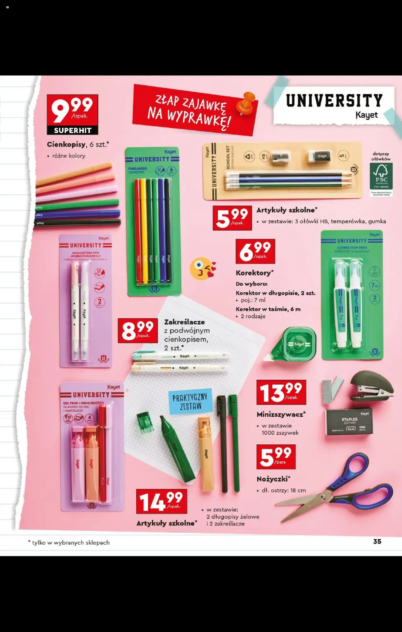 Biedronka - Szkoła od 28.07.2025 | Strona: 37 | Produkty: Temperówka, Notebook, Zeszyt