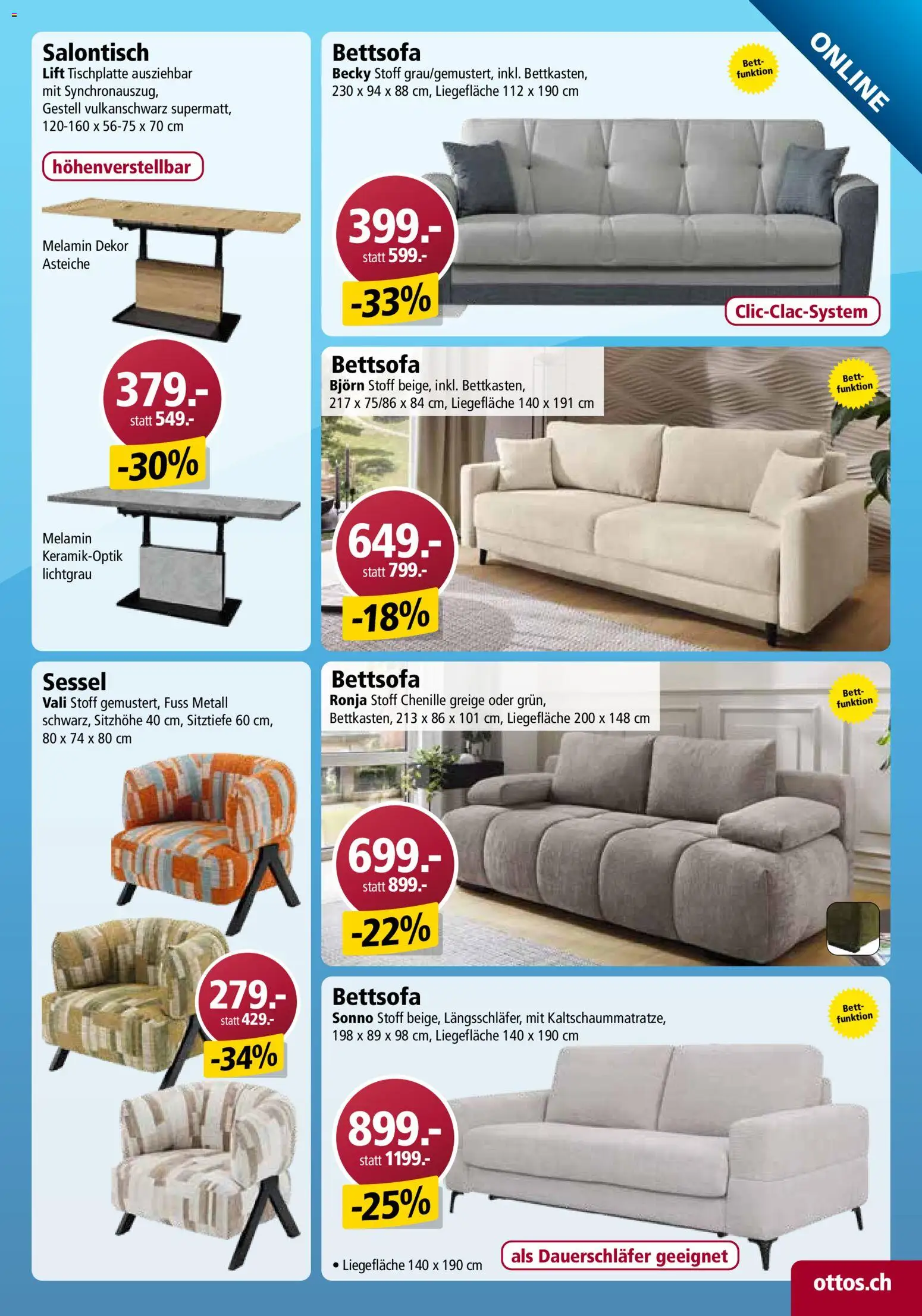 Otto's Aktionen Online – gültig ab 22.11.2025 | Seite: 27 | Produkte: Sessel, Bett