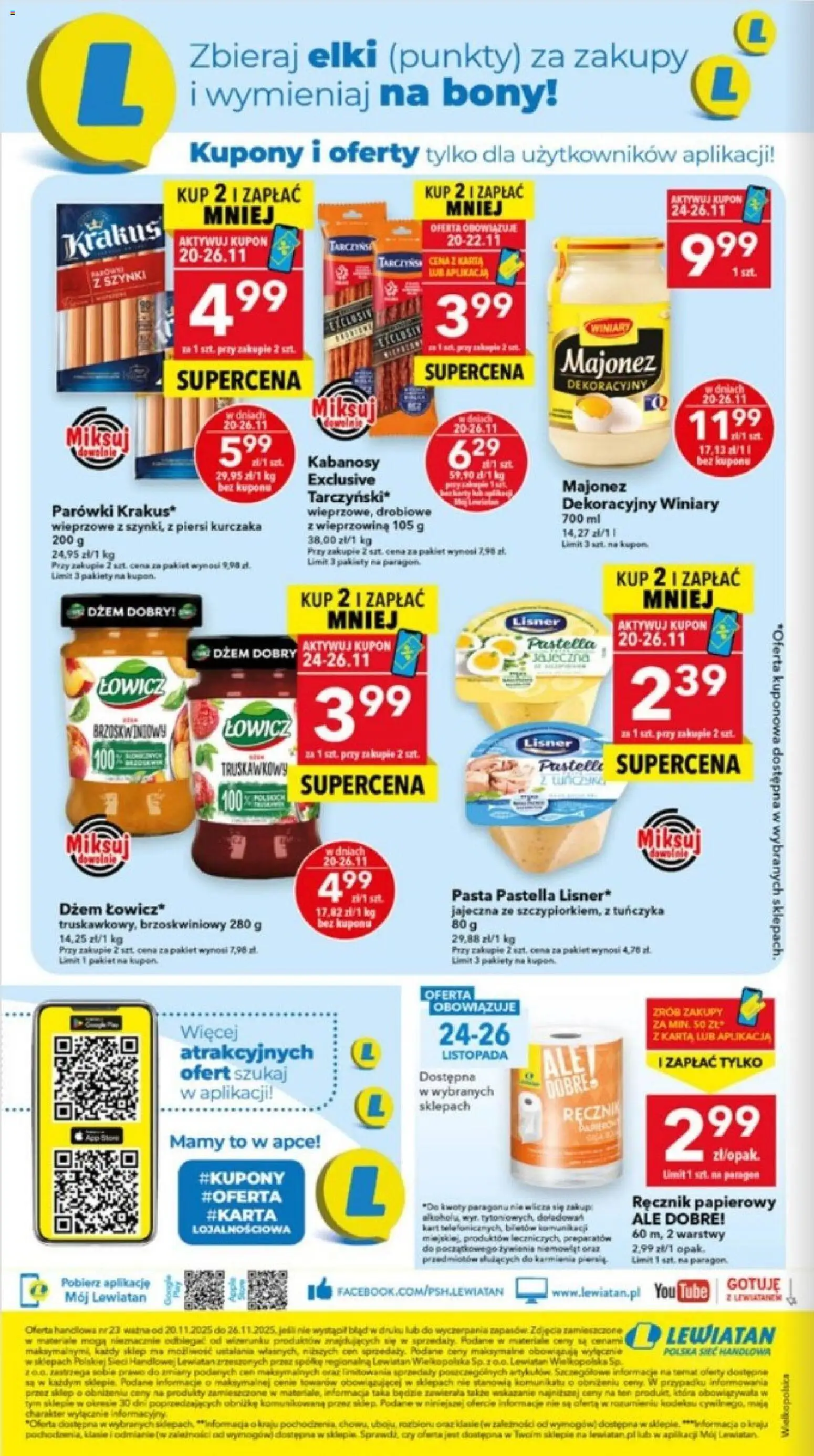 Lewiatan gazetka - Ostrów Wielkopolski od 20.11.2025 | Strona: 8 | Produkty: Piersi, Kabanosy, Parówki, Ręcznik papierowy