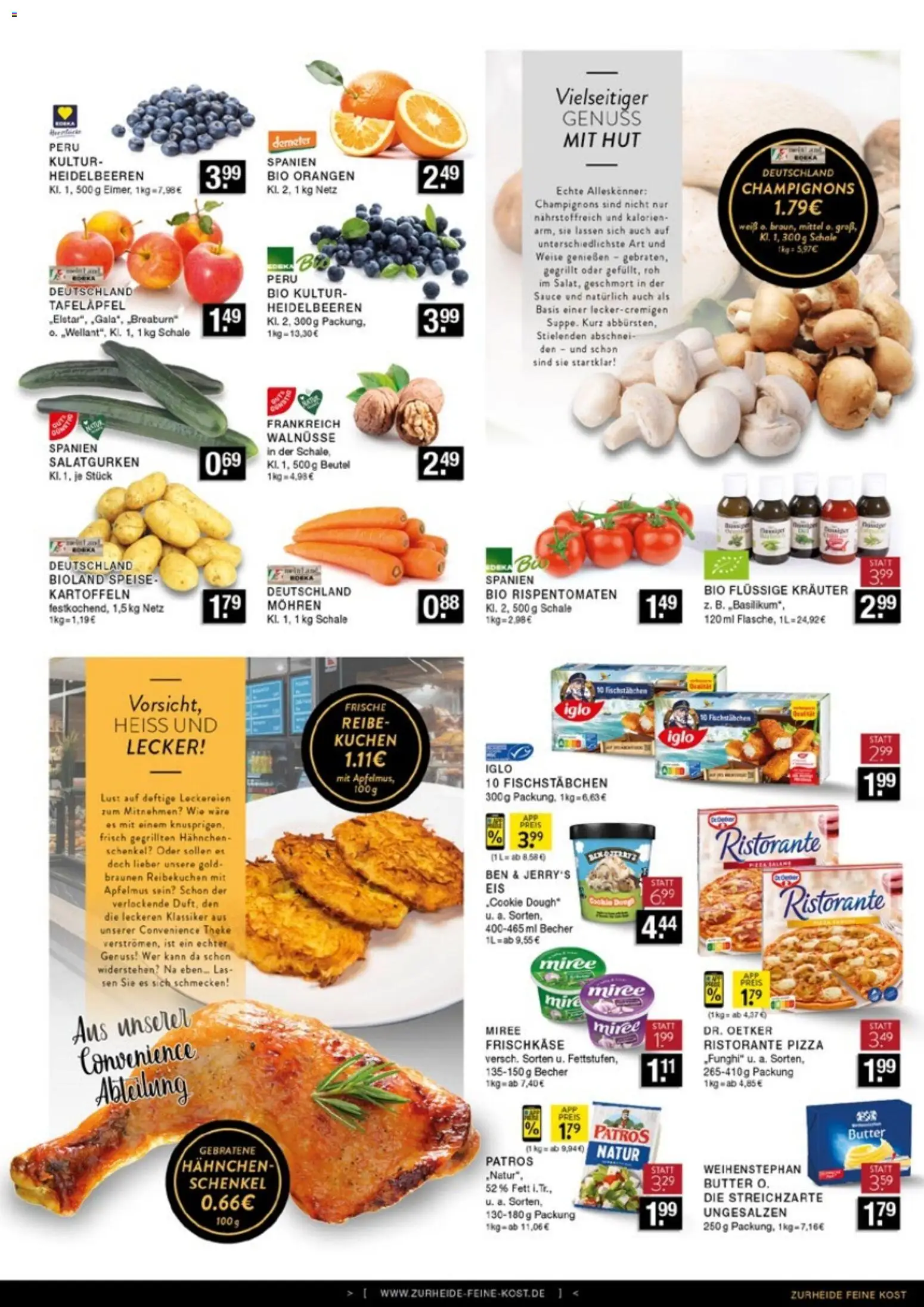 Edeka Zurheide Prospekt 	 – gültig ab 17.11.2025 | Seite: 5 | Produkte: Ristorante, Hahnchen, Heidelbeeren, Kartoffeln