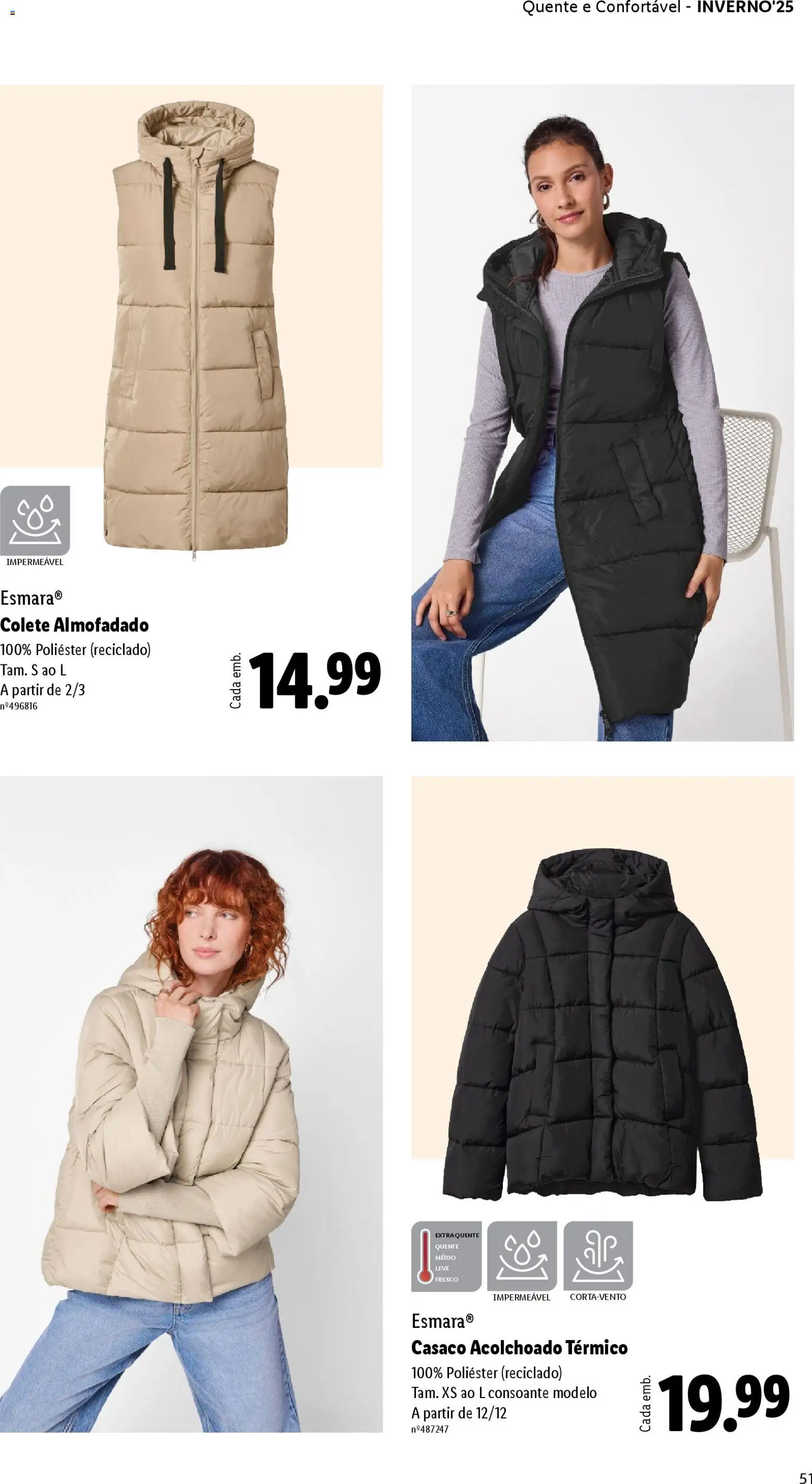 Lidl folheto │ válido de 01.12.2025 | Página: 51 | Produtos: Casaco, Colete