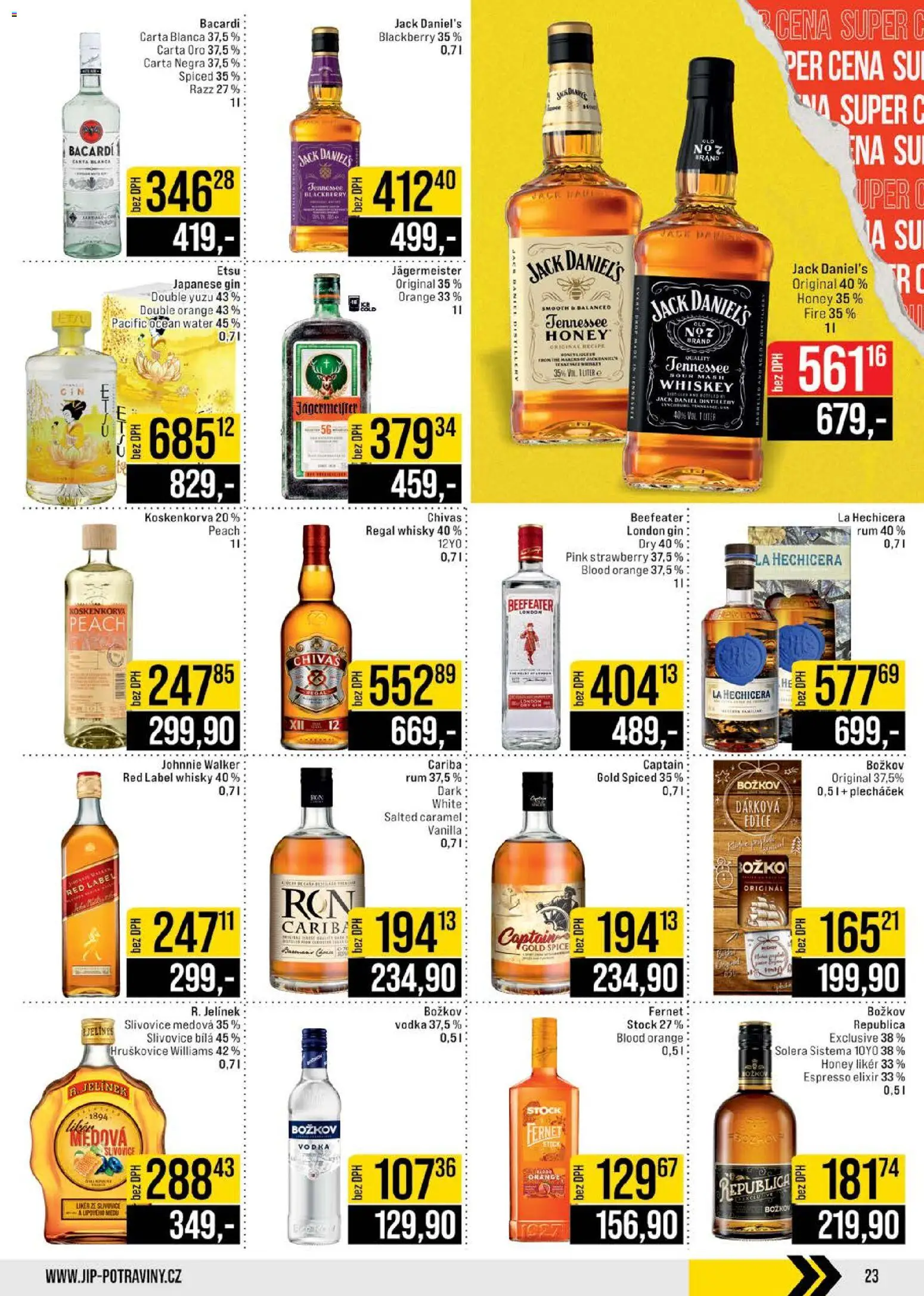 Jip leták - Cash & Carry od 10.12.2025 | Strana: 23 | Produkty: Jägermeister, Gin, Republica, Slivovice