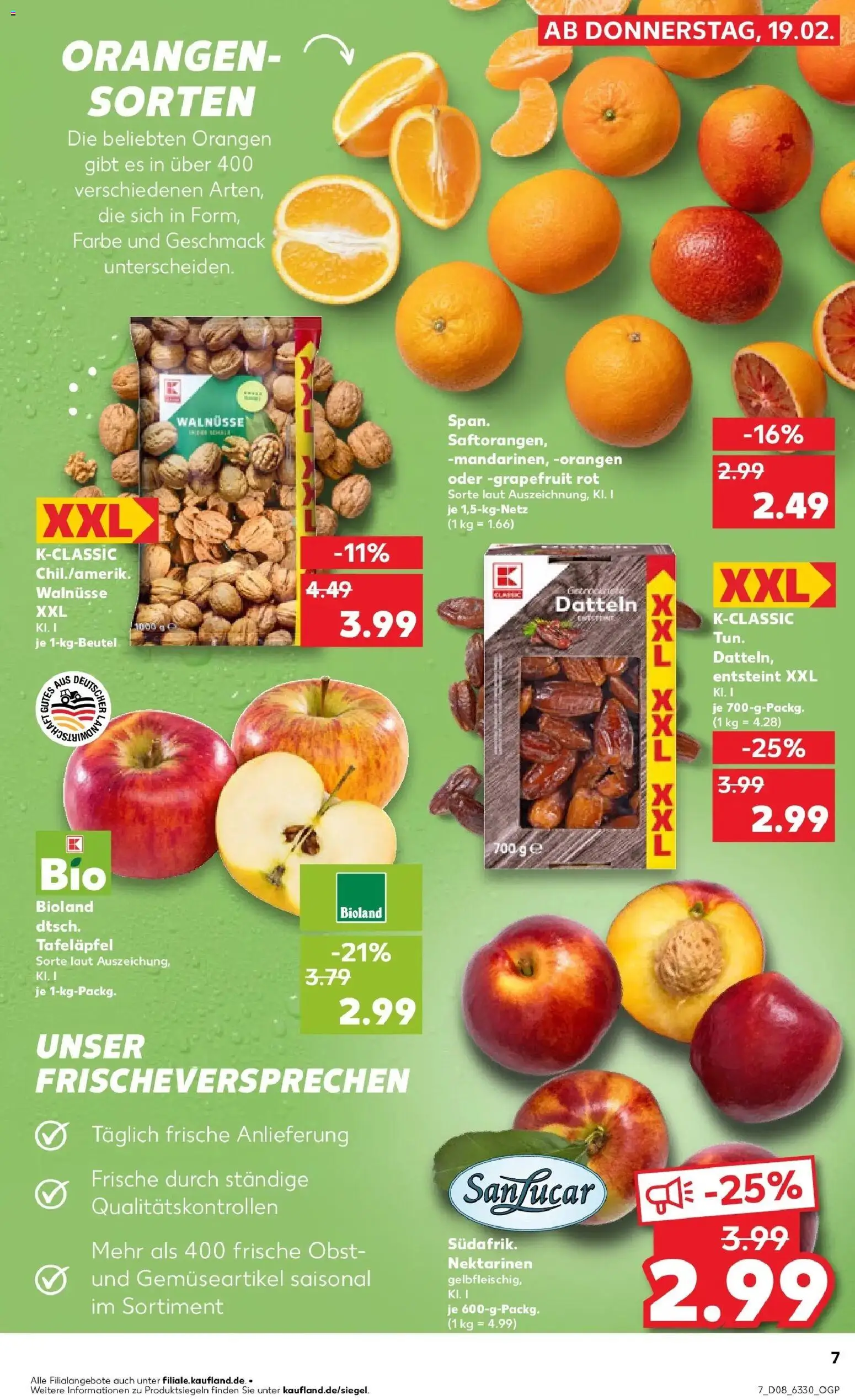 Kaufland prospekt Hamburg	 – gültig ab 22.02.2026 | Seite: 7 | Produkte: Nektarinen, Orangen, Grapefruit, Obst