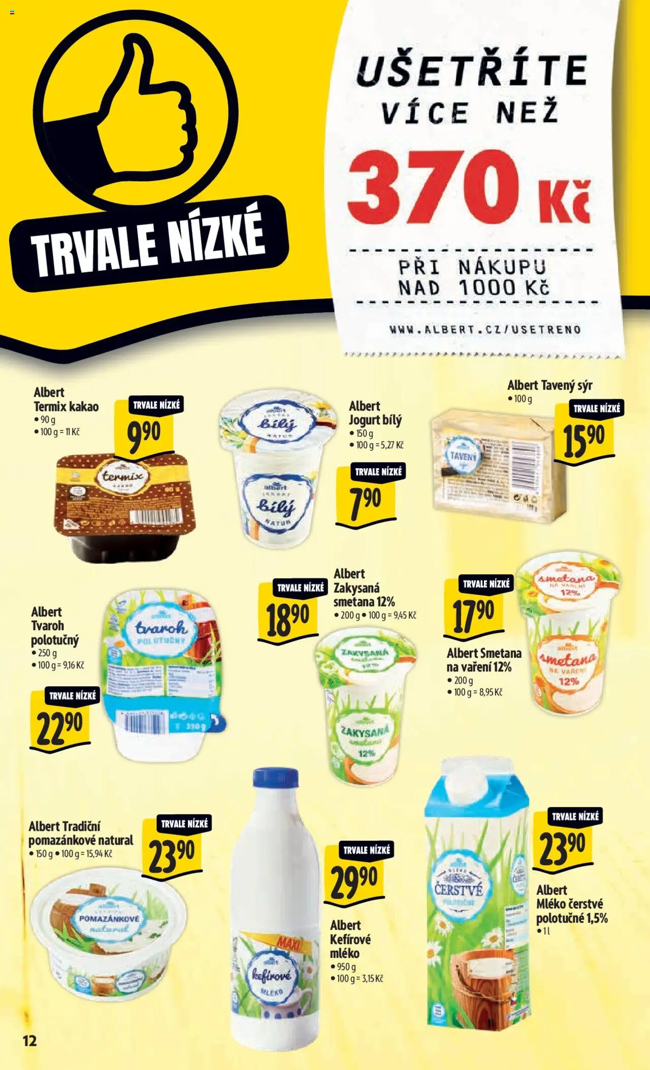 Albert leták - Hypermarket od 10.09.2025 | Strana: 17 | Produkty: Sýr, Smetana, Termix, Bílý jogurt