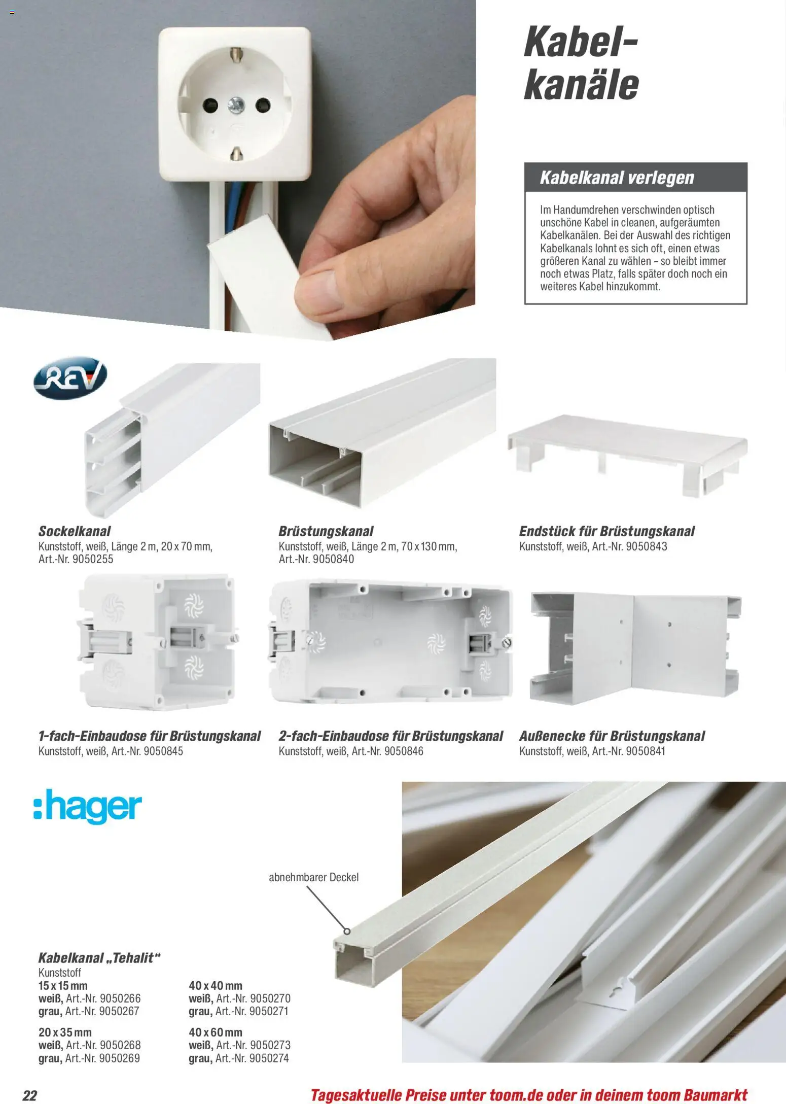 Toom Baumarkt Elektro-Installation 2026 – gültig ab 14.03.2026 | Seite: 22 | Produkte: Kabel