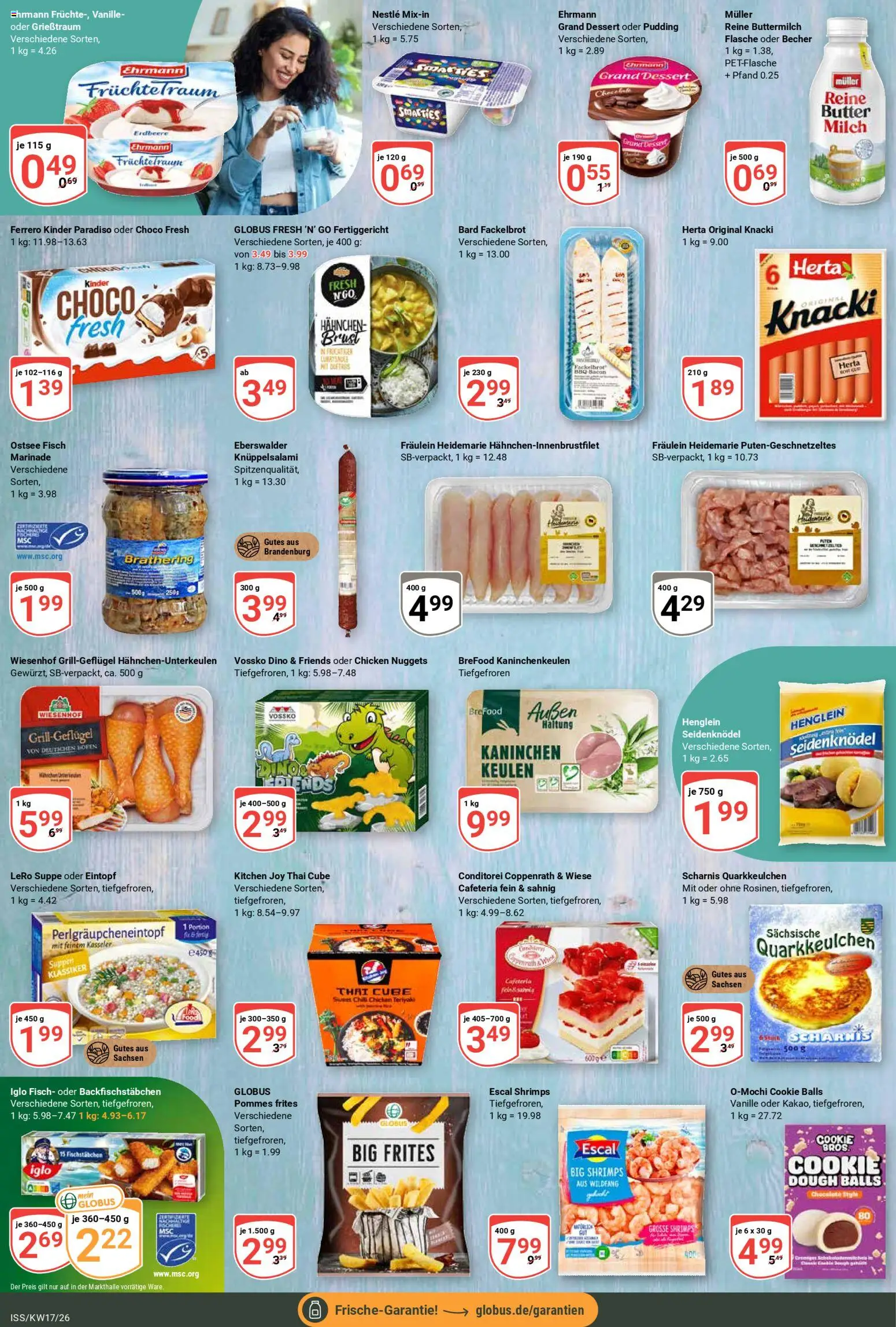 Globus Prospekt 	 – gültig ab 20.04.2026 | Seite: 13 | Produkte: Buttermilch, Smarties, Pommes, Chili