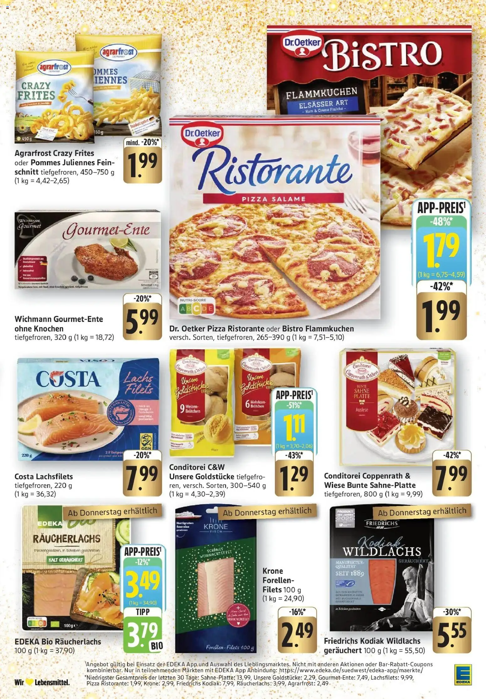 Edeka prospekt Pfalzgrafenweiler	 – gültig ab 15.12.2025 | Seite: 15 | Produkte: Ristorante, Fisch, Räucherlachs, Pizza