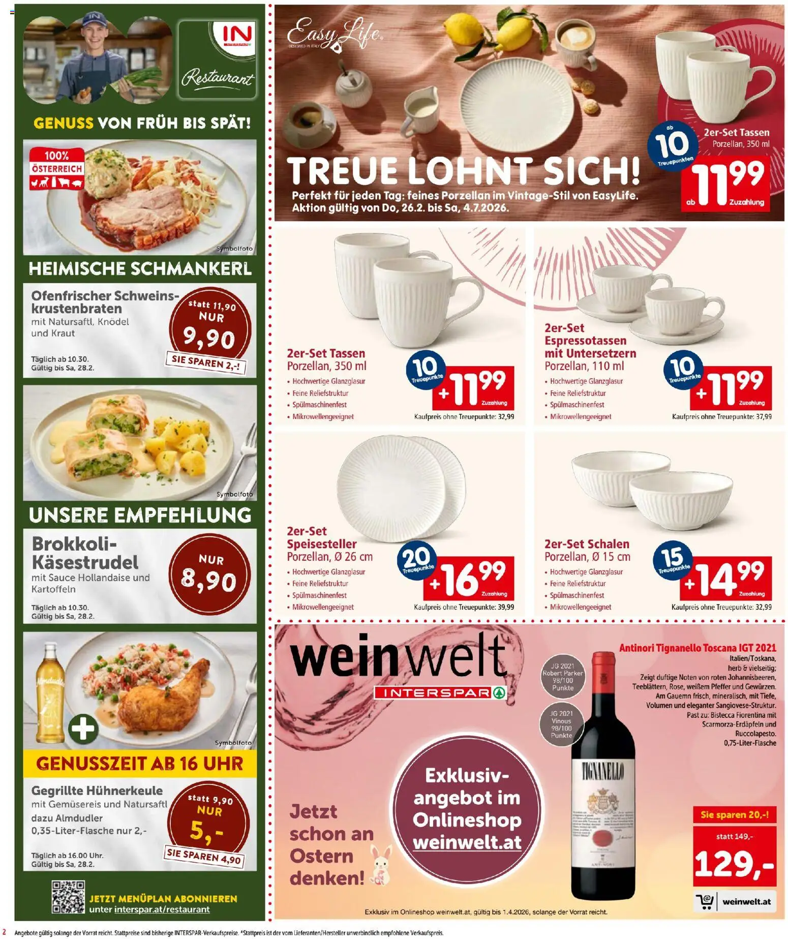 Interspar Flugblatt gültig ab 26.02.2026 | Seite: 2 | Produkte: Kartoffeln, Pfeffer, Kraut, Uhr