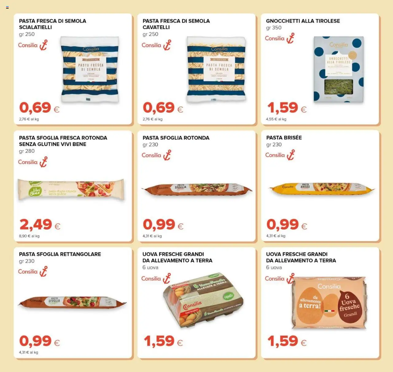 Volantino Tigre del 11.06.2025 | Pagina: 5 | Prodotti: Uova, Pasta sfoglia, Pasta, Gnocchetti