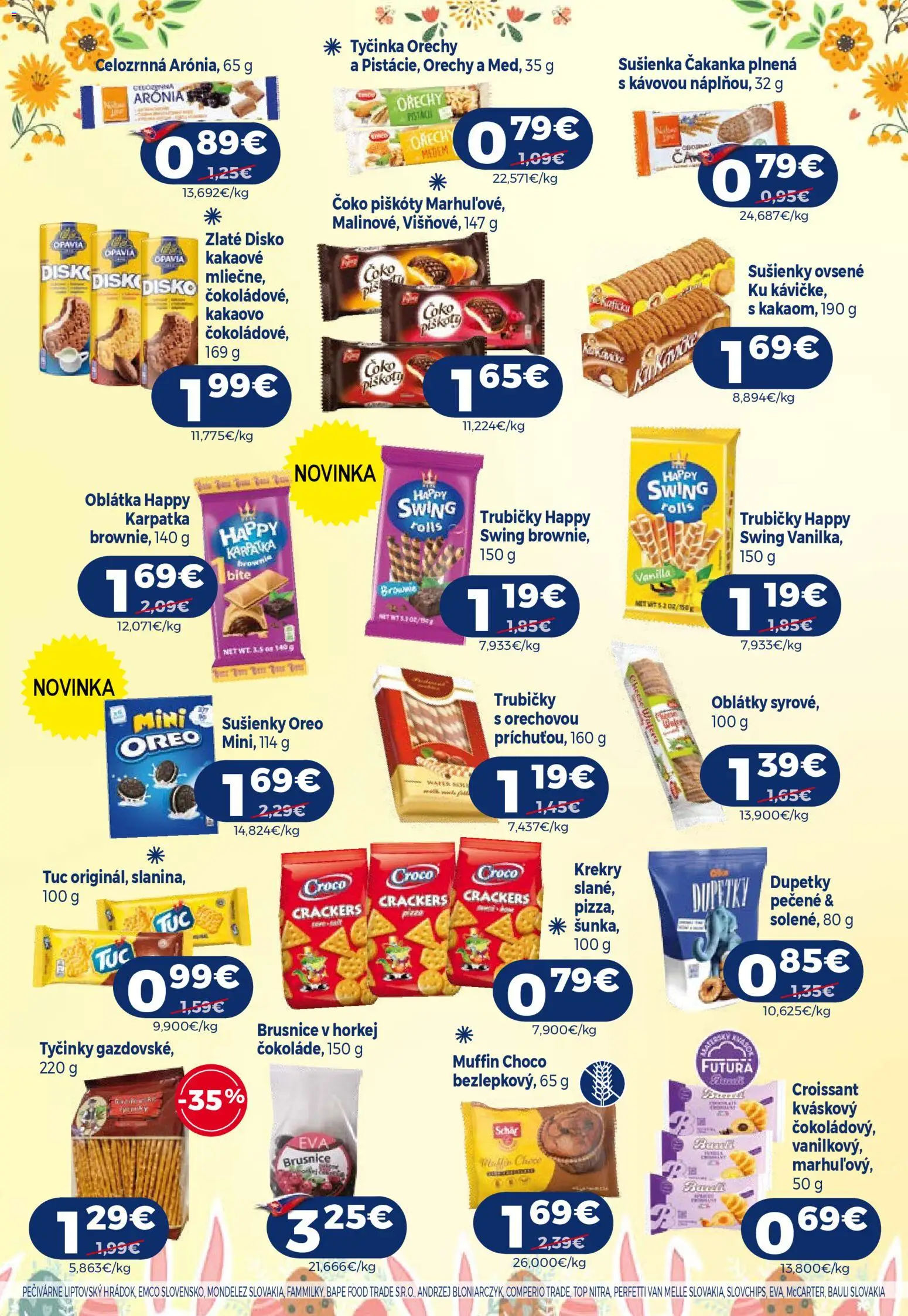 Nové Milk Agro akcie – leták je platný od 01.04.2026 | Strana: 11 | Produkty: Croissant, Orechy, Disk