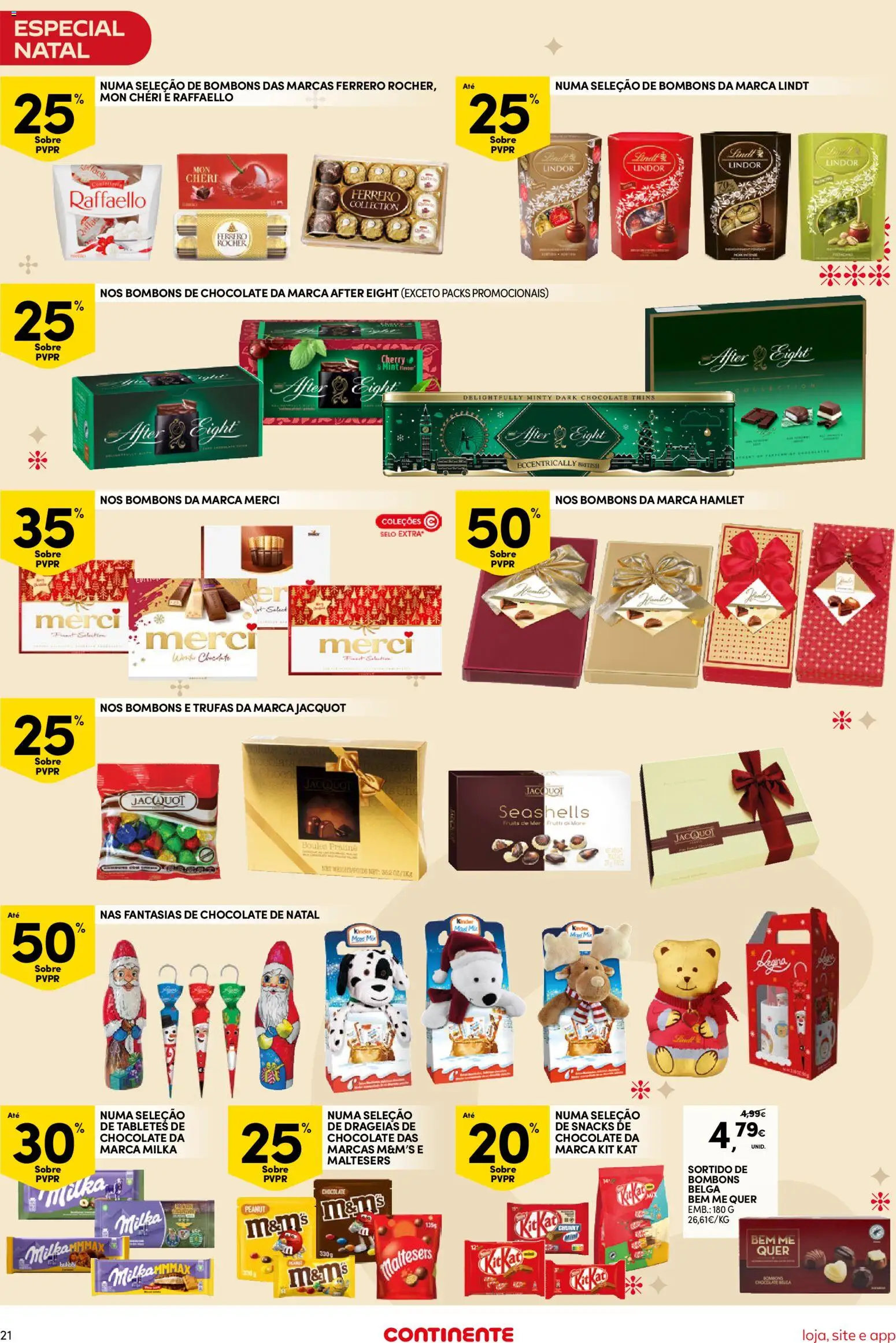 Continente Semanal Continente Bom Dia │ válido de 16.12.2025 | Página: 21 | Produtos: Ferrero rocher, Chocolates, Chocolate