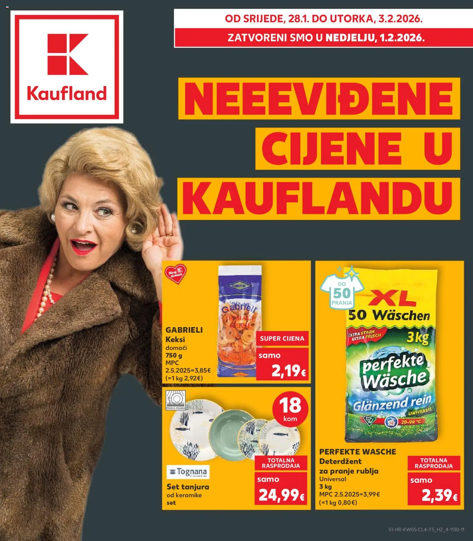 Kaufland katalog | vrijedi od 28.01.2026 | Stranica: 1 | Proizvodi: Tognana, Keksi, Deterdžent za pranje rublja, Deterdžent