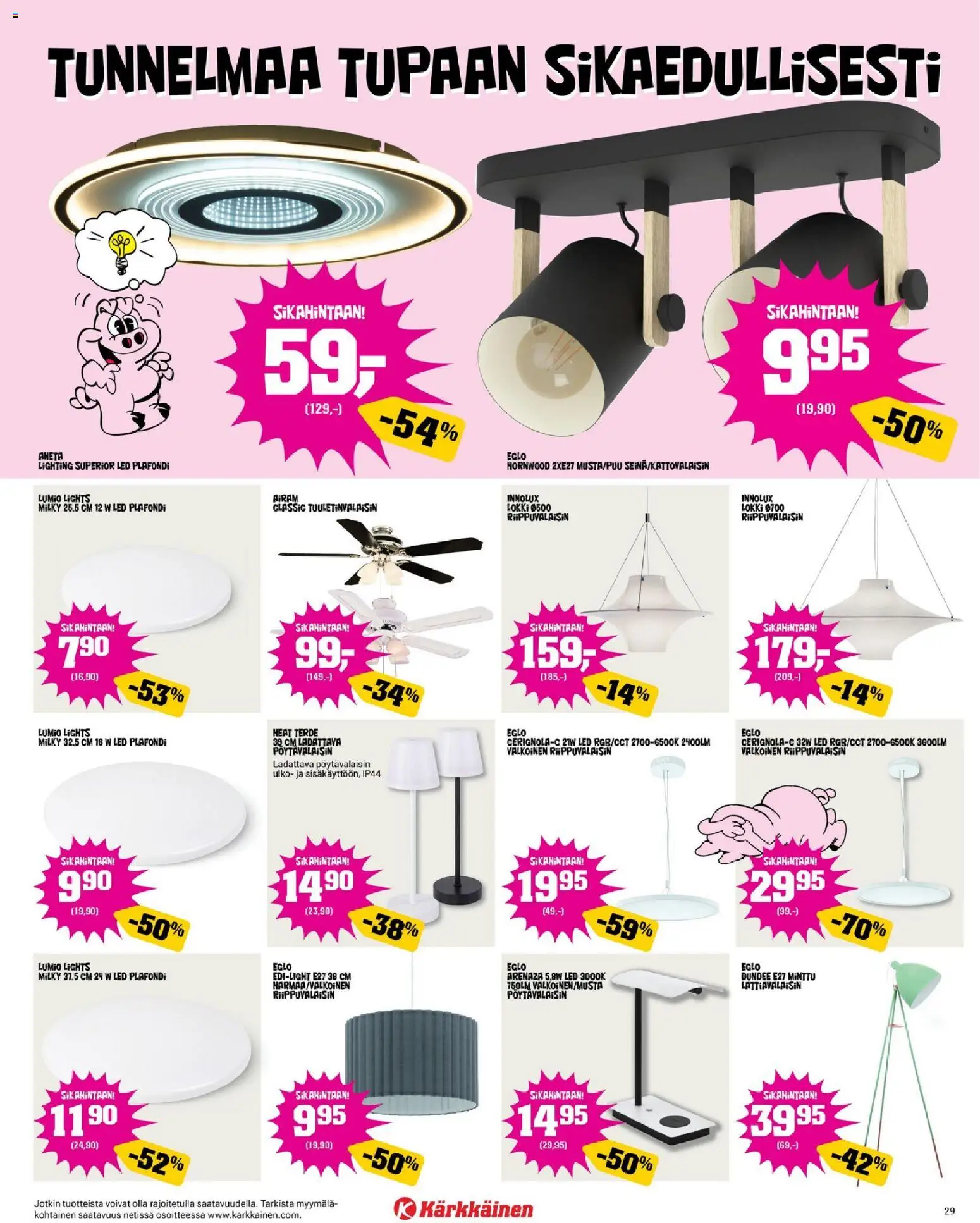 Kärkkäinen tarjoukset – voimassa 08.04.2026 alkaen | Sivu: 29 | Tuotteet: Minttu, Pöytävalaisin