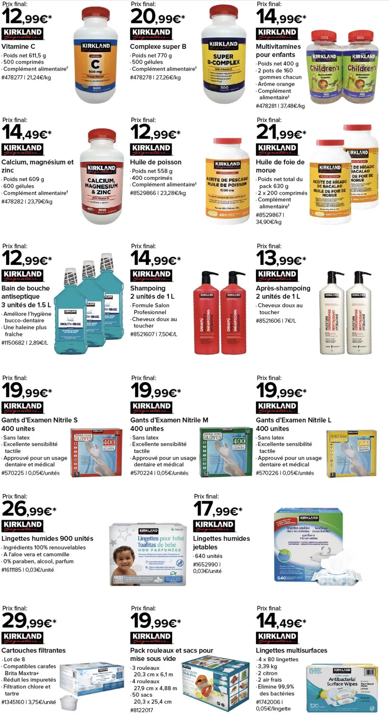 {H1} | Page: 3 | Produits: Citron, Orange, Shampoing, Poisson