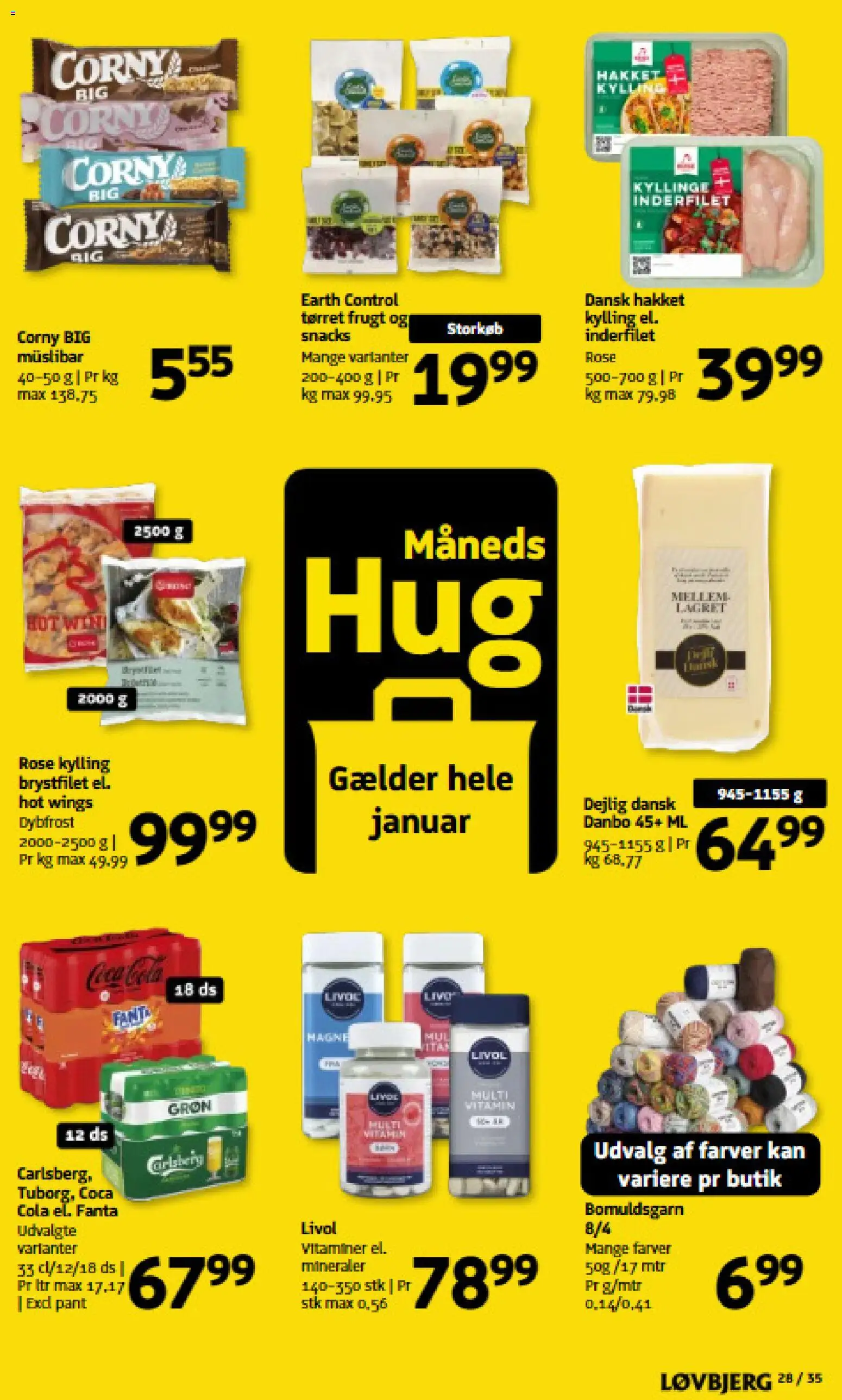 Løvbjerg tilbudsavis – gyldig fra 02.01.2026 | Side: 28 | Produkter: Coca Cola, Fanta, Cola, Tørret frugt