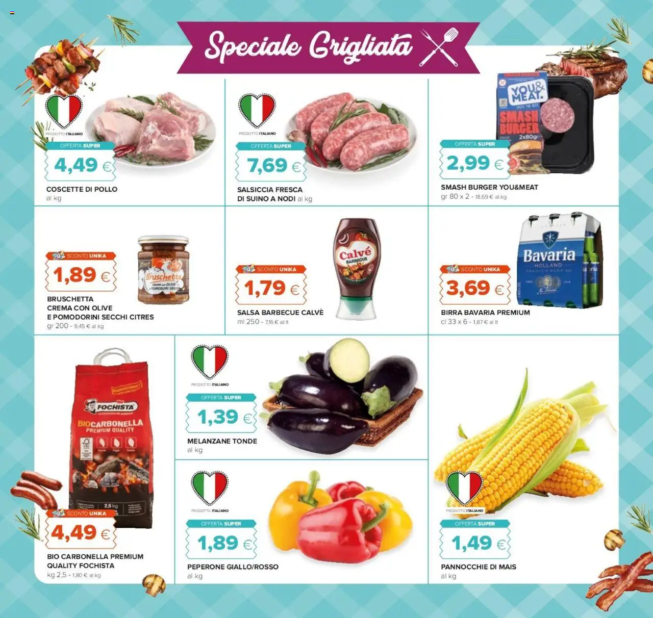 Volantino Oasi del 07.08.2025 | Pagina: 20 | Prodotti: Pomodorini, Birra, Salsa, Suino
