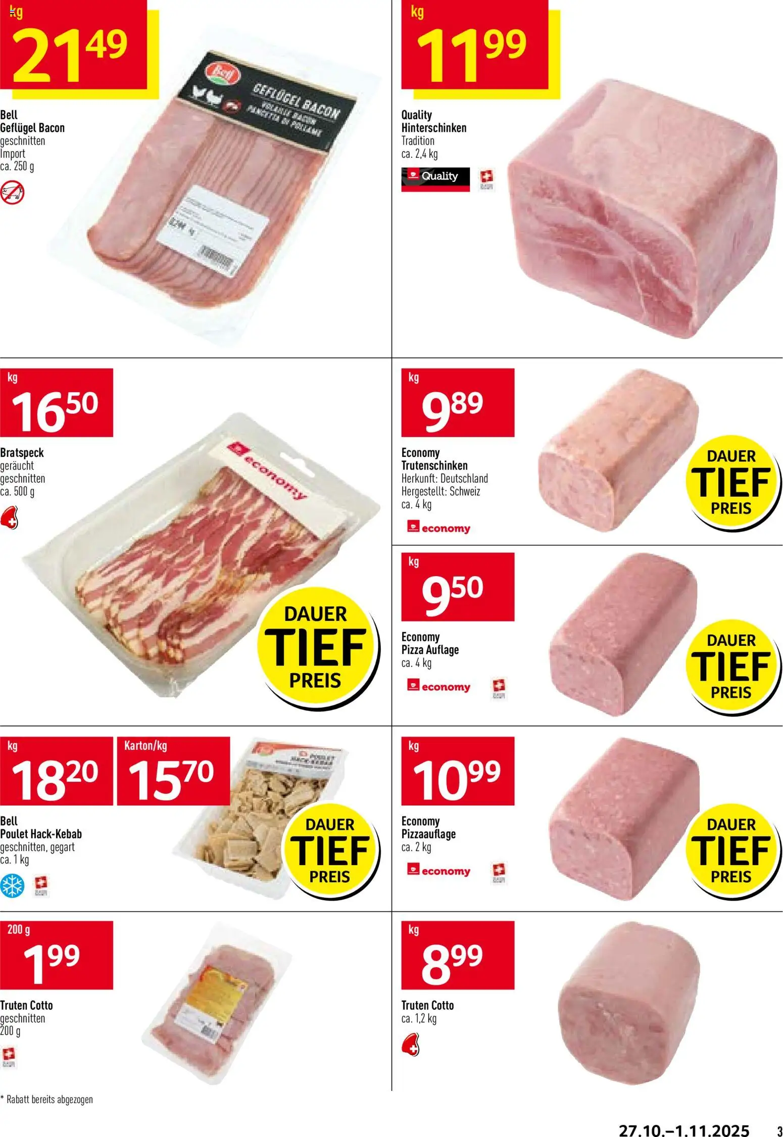 Prodega Aktionen Pizzeria – gültig ab 27.10.2025 | Seite: 3 | Produkte: Pizza
