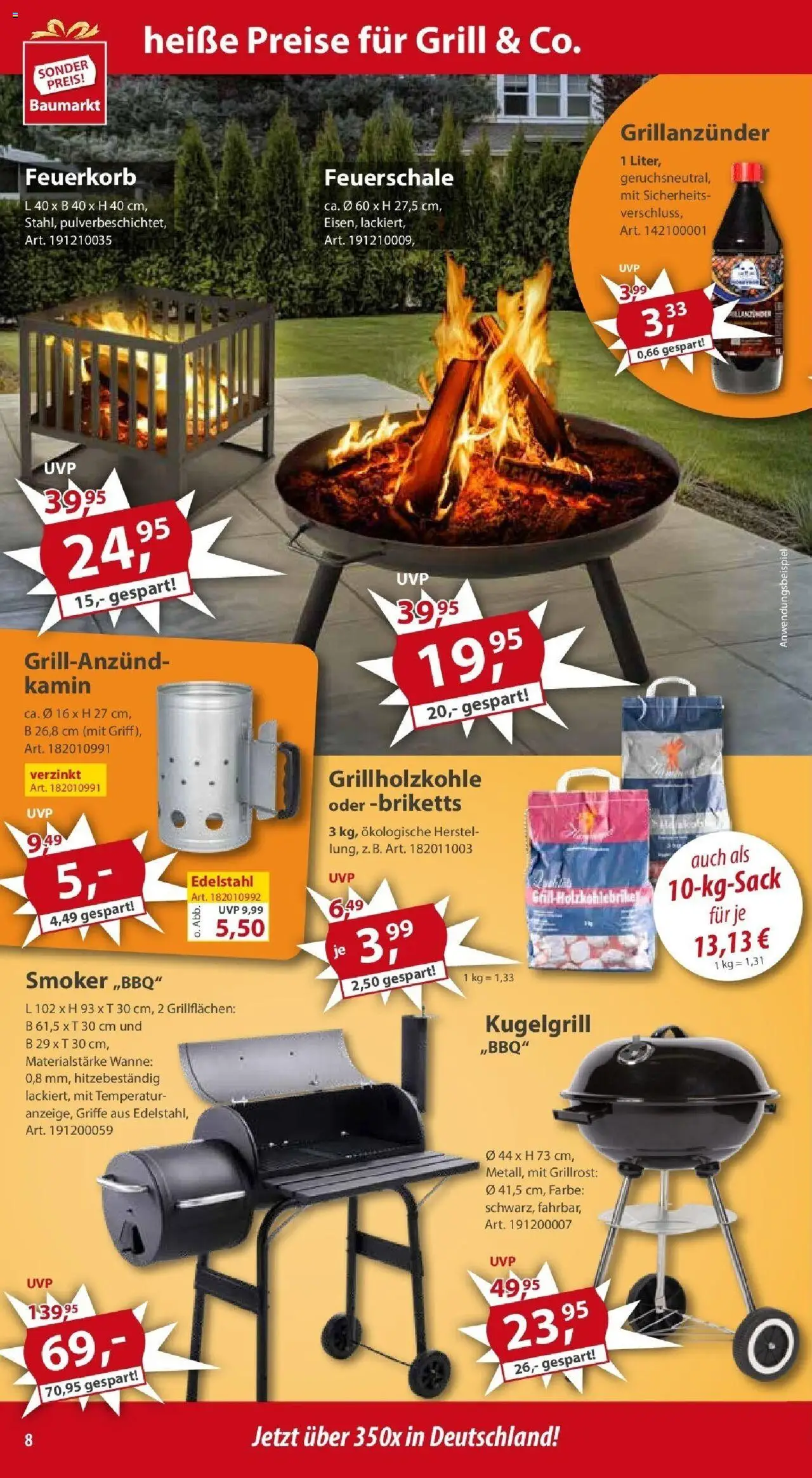 Sonderpreis Baumarkt - Wiedereröffnung Wenden - gültig ab dem 13.05.2025 | Seite: 8 | Produkte: Grill, Kamin