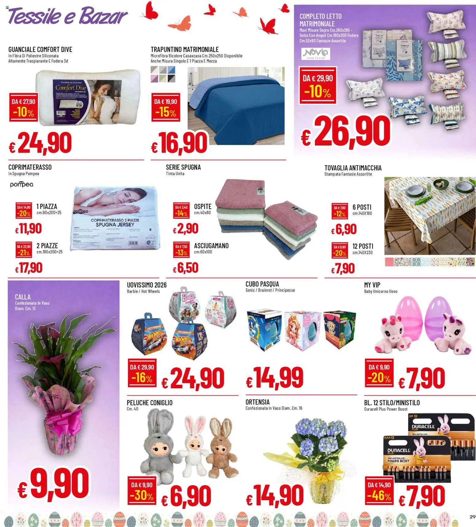 Volantino Galassia del 26.03.2026 | Pagina: 29 | Prodotti: Letto matrimoniale, Letto, Vaso, Guanciale