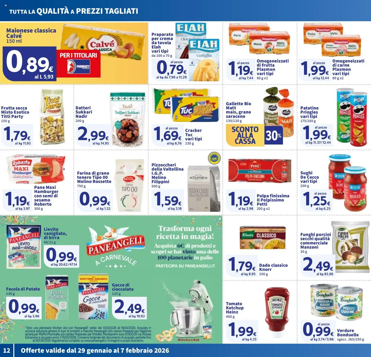 Volantino SIGMA del 29.01.2026 | Pagina: 12 | Prodotti: Birra, Maionese, Basilico, Hamburger