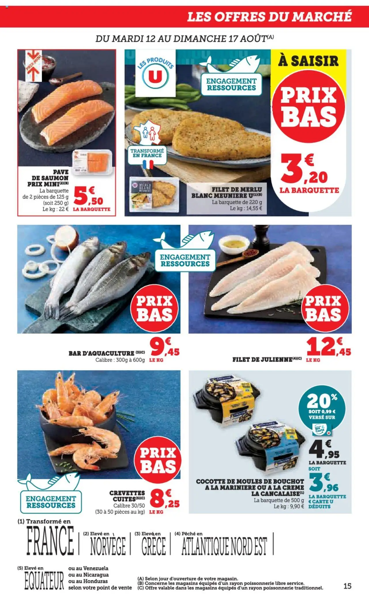  | Page: 15 | Produits: Marinière, Poissonnerie, Moules de bouchot, Crème