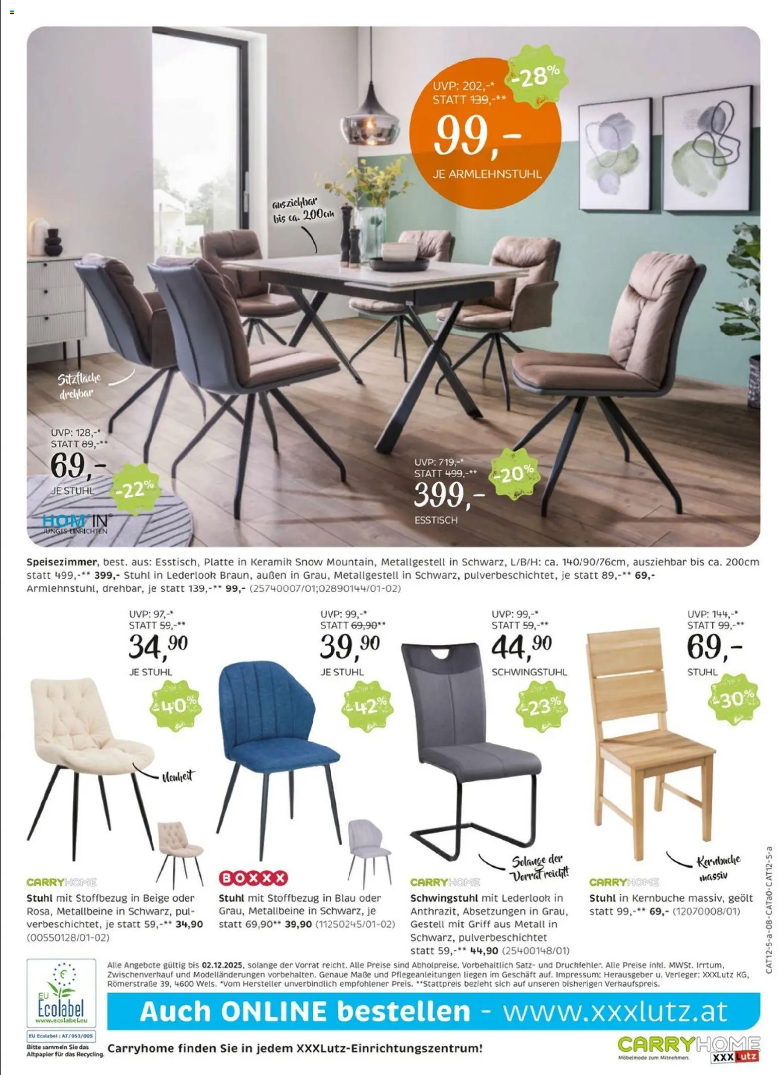 XXXLutz Carry Home gültig ab 18.11.2025 | Seite: 8 | Produkte: Stuhl