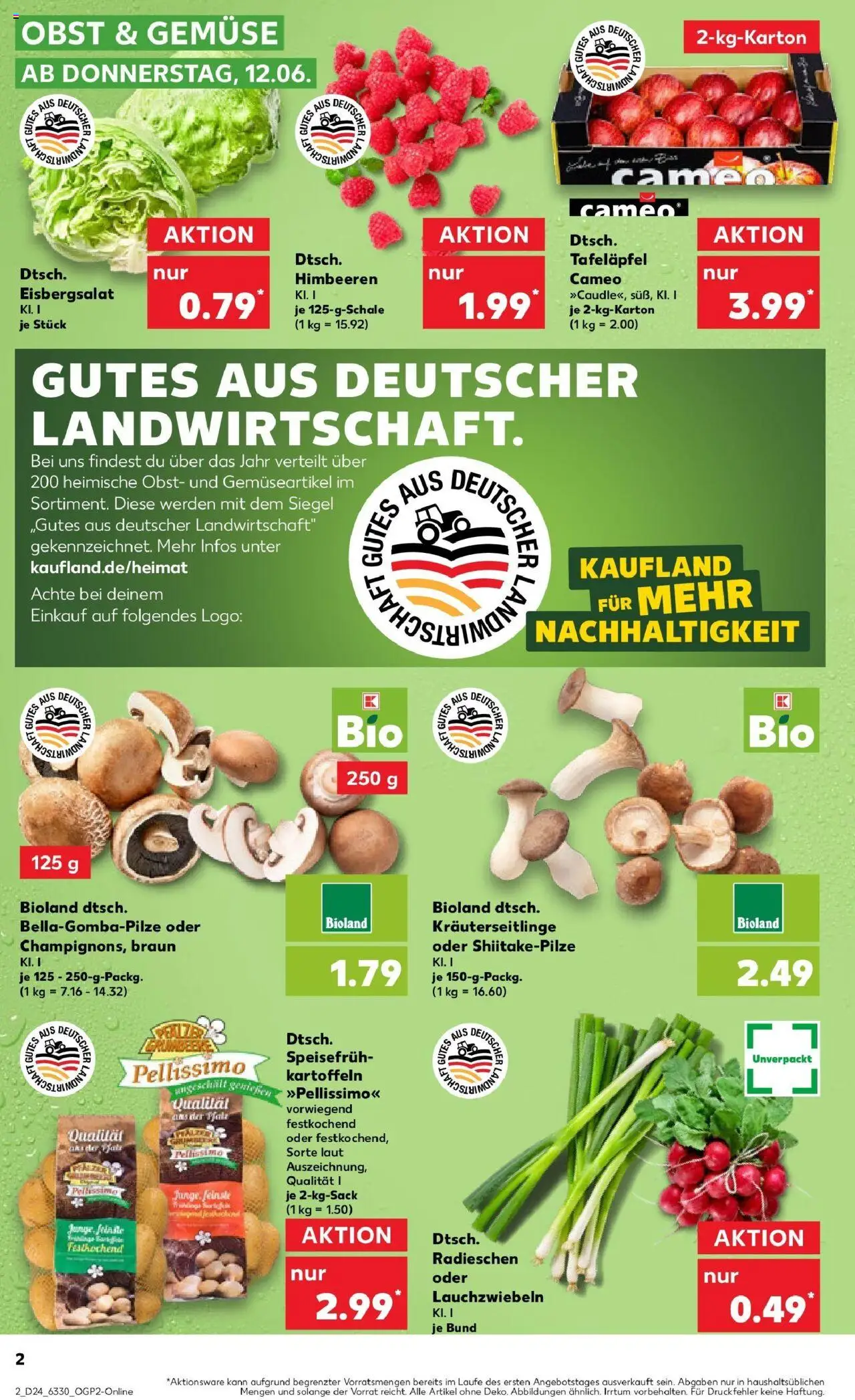 Kaufland prospekt Stadthagen	 - gültig ab dem 16.06.2025 | Seite: 17 | Produkte: Himbeeren, Kartoffeln, Gemüse, Obst