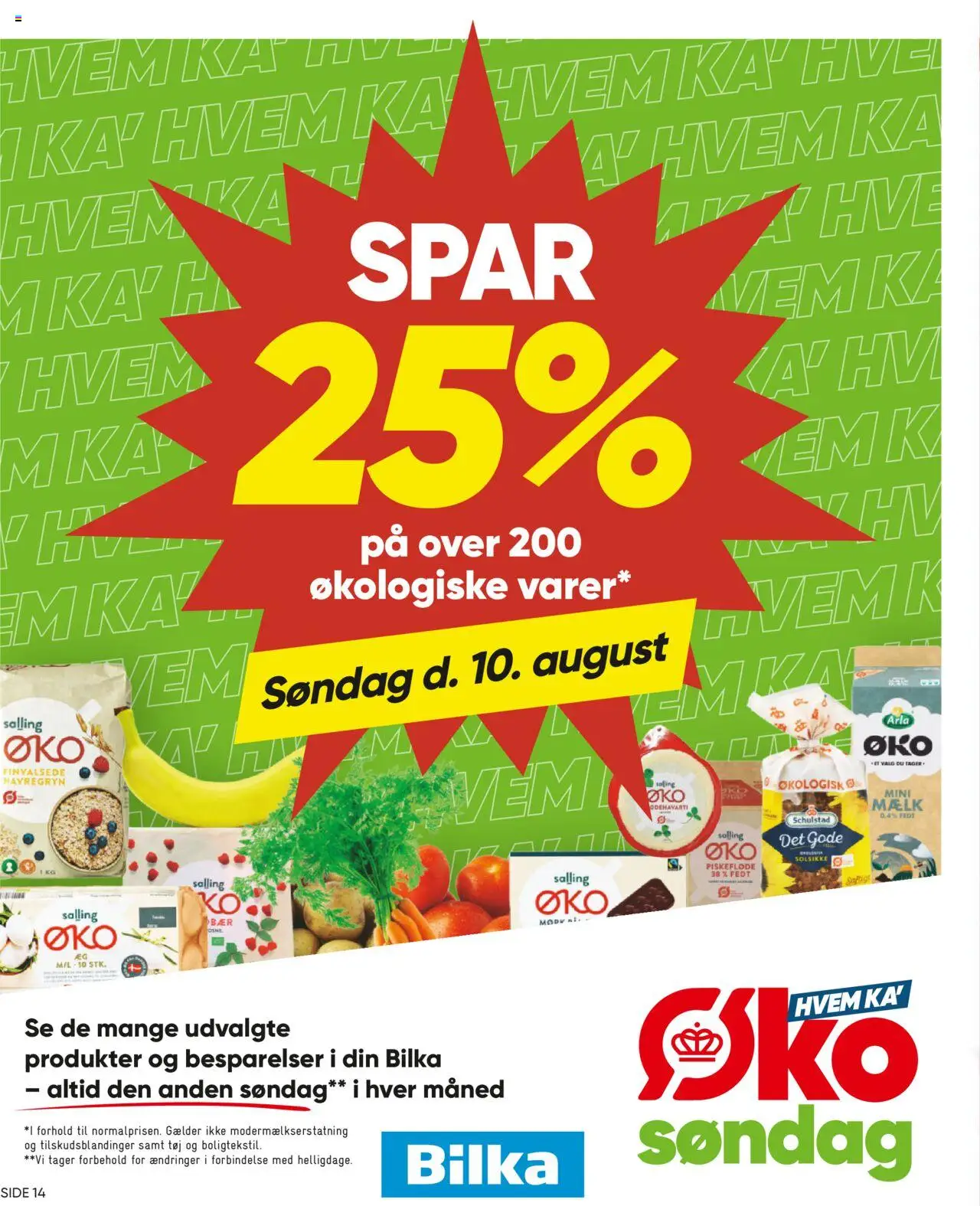 Bilka Tilbudsavis gyldig fra 08.08.2025 | Side: 14 | Produkter: Mælk, Havregryn, Tøj
