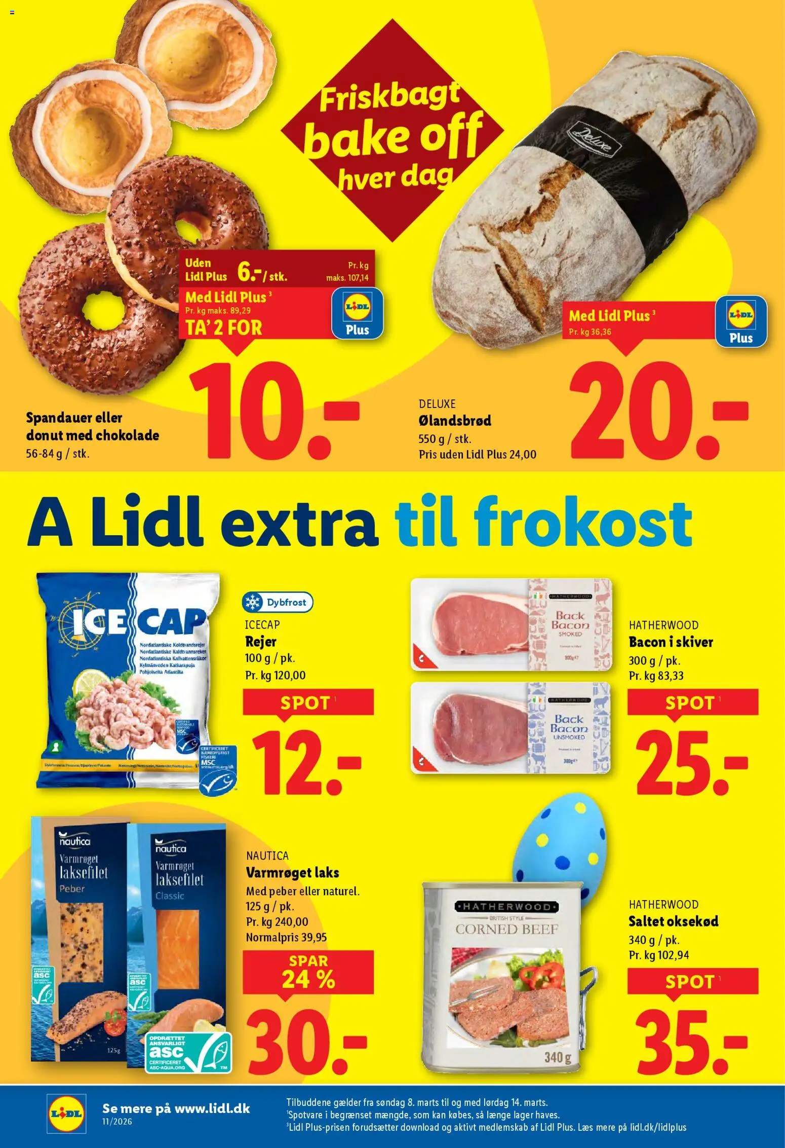 Lidl tilbudsavis – gyldig fra 08.03.2026 | Side: 21 | Produkter: Oksekød, Bacon, Rejer, Søm
