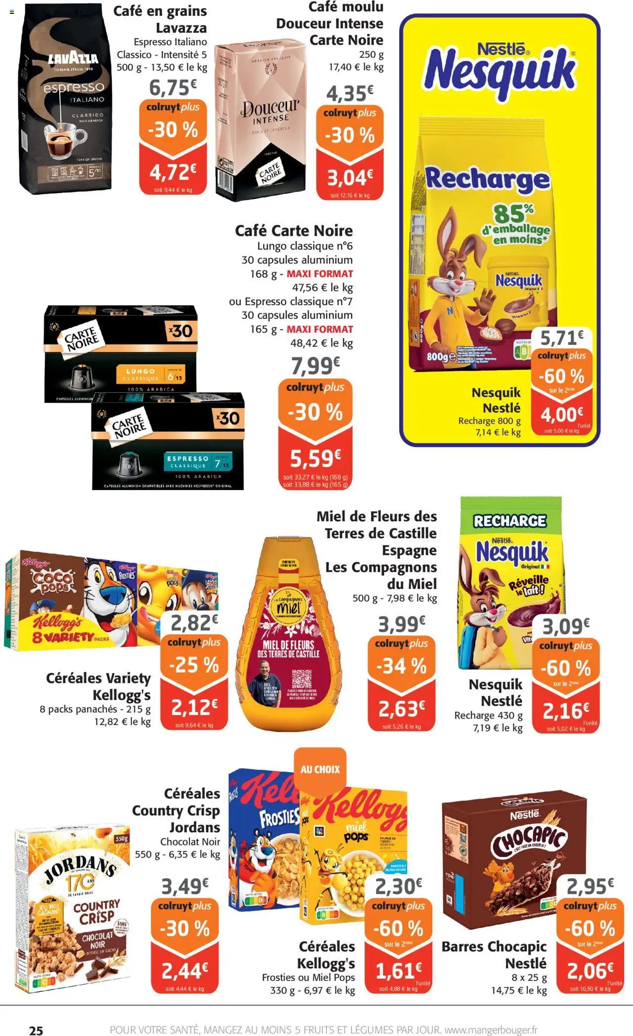  | Page: 25 | Produits: Chocapic, Miel, Lait, Chocolat