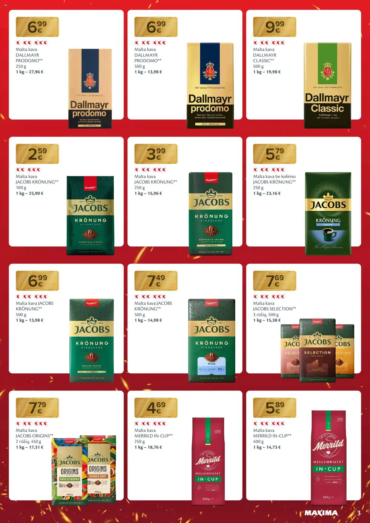 MAXIMA akcijos nuo 09.12.2025 | Puslapis: 3 | Prekių: Kava
