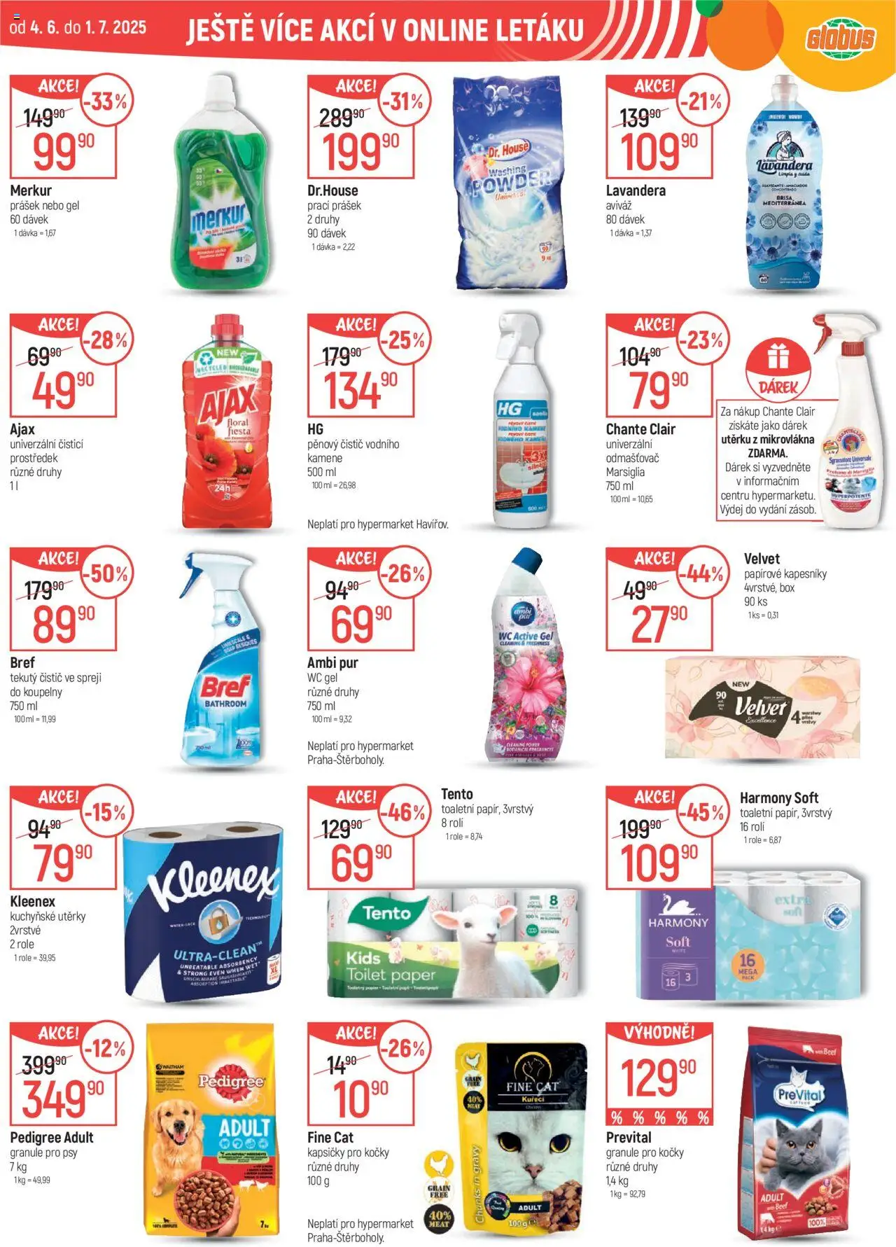 Globus leták - České Budějovice od 11.06.2025 | Strana: 52 | Produkty: Globus, Granule pro psy, Kuchyňské utěrky, Utěrky