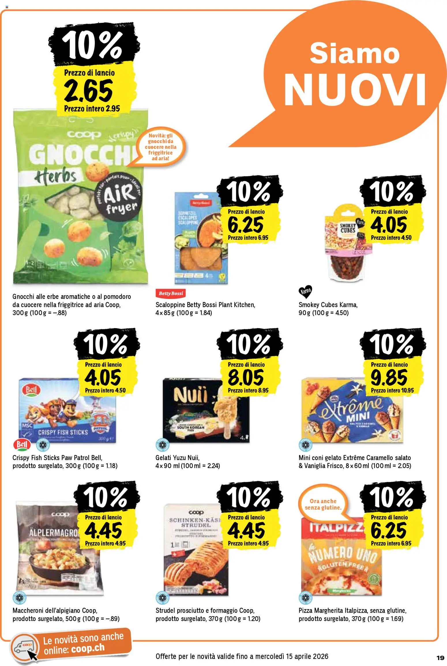 Coop aktionen IT – gültig ab 31.03.2026 | Seite: 19 | Produkte: Pizza, Pasta