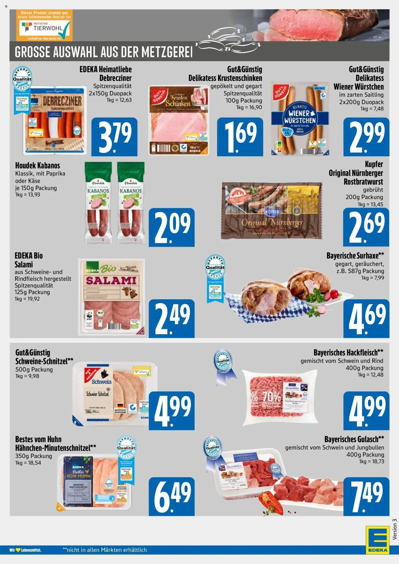 Edeka prospekt München	 – gültig ab 18.01.2026 | Seite: 4 | Produkte: Wiener wurstchen, Schnitzel, Paprika, Gulasch