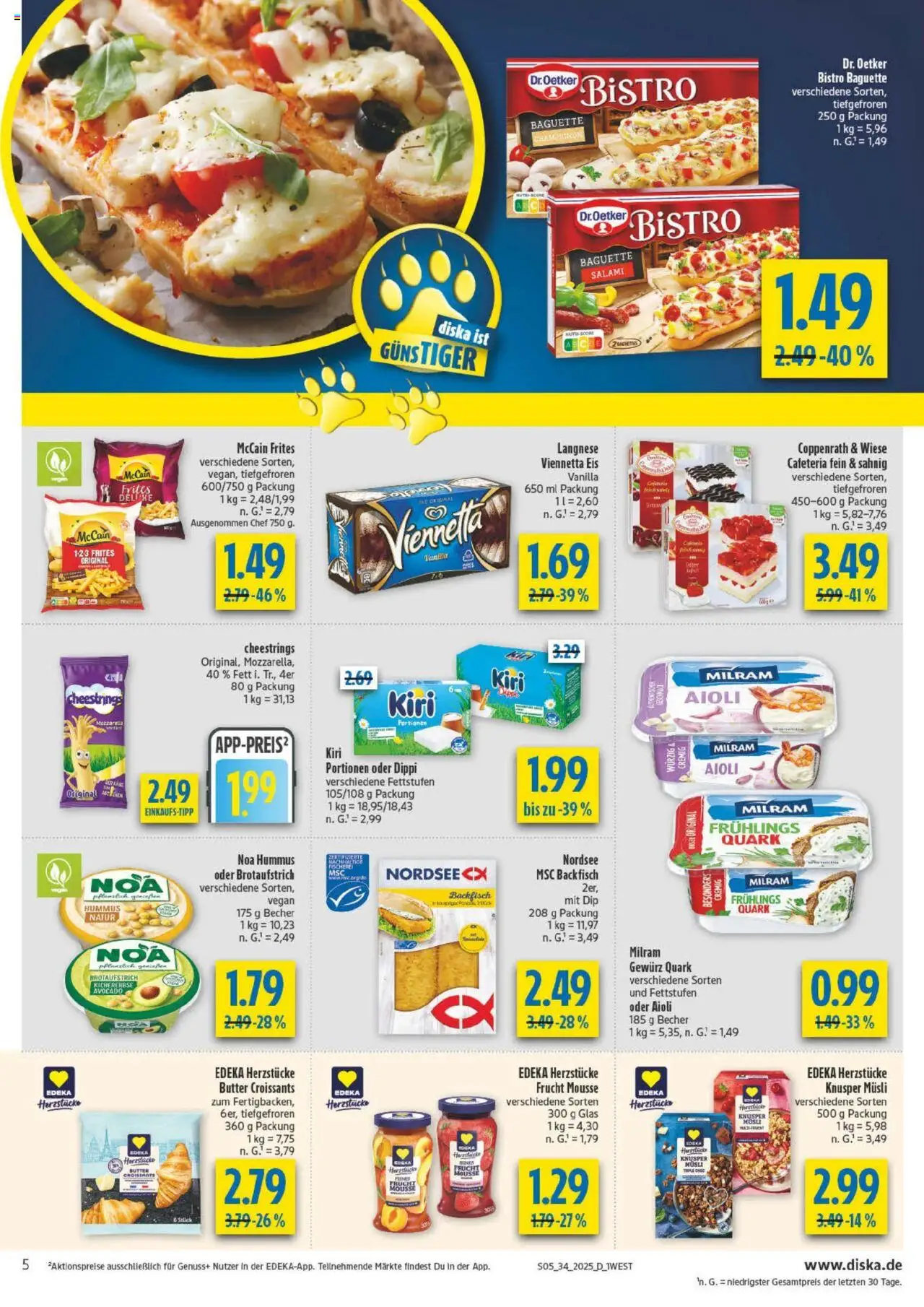 Diska - diska Angebote Bayern KW34 - gültig ab dem 18.08.2025 | Seite: 5 | Produkte: Mozzarella, Baguette, Avocado, Salami