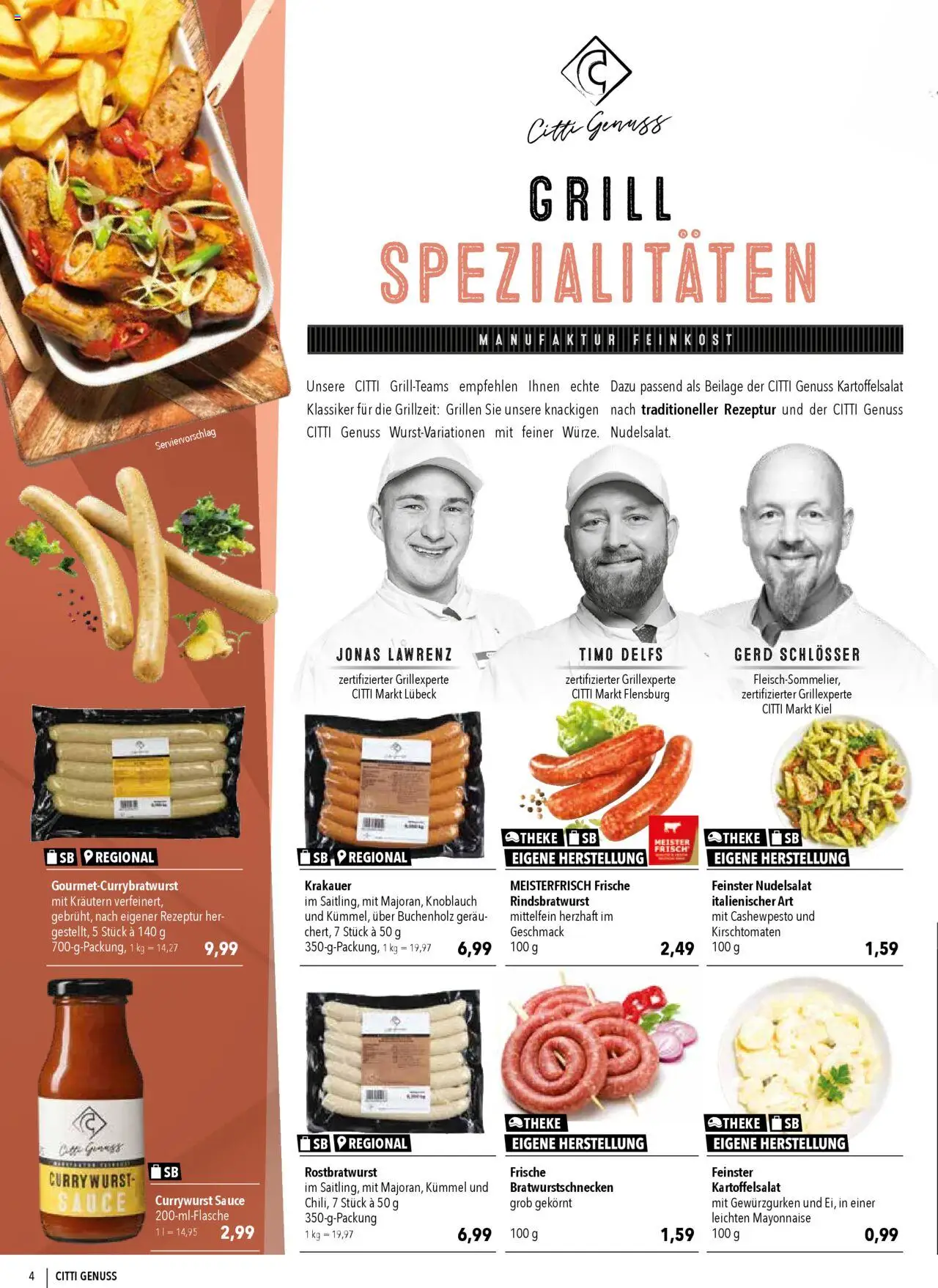 CITTI Tilbudsavis gyldig fra 16.04.2025 | Side: 4 | Produkter: Kartoffelsalat, Grill