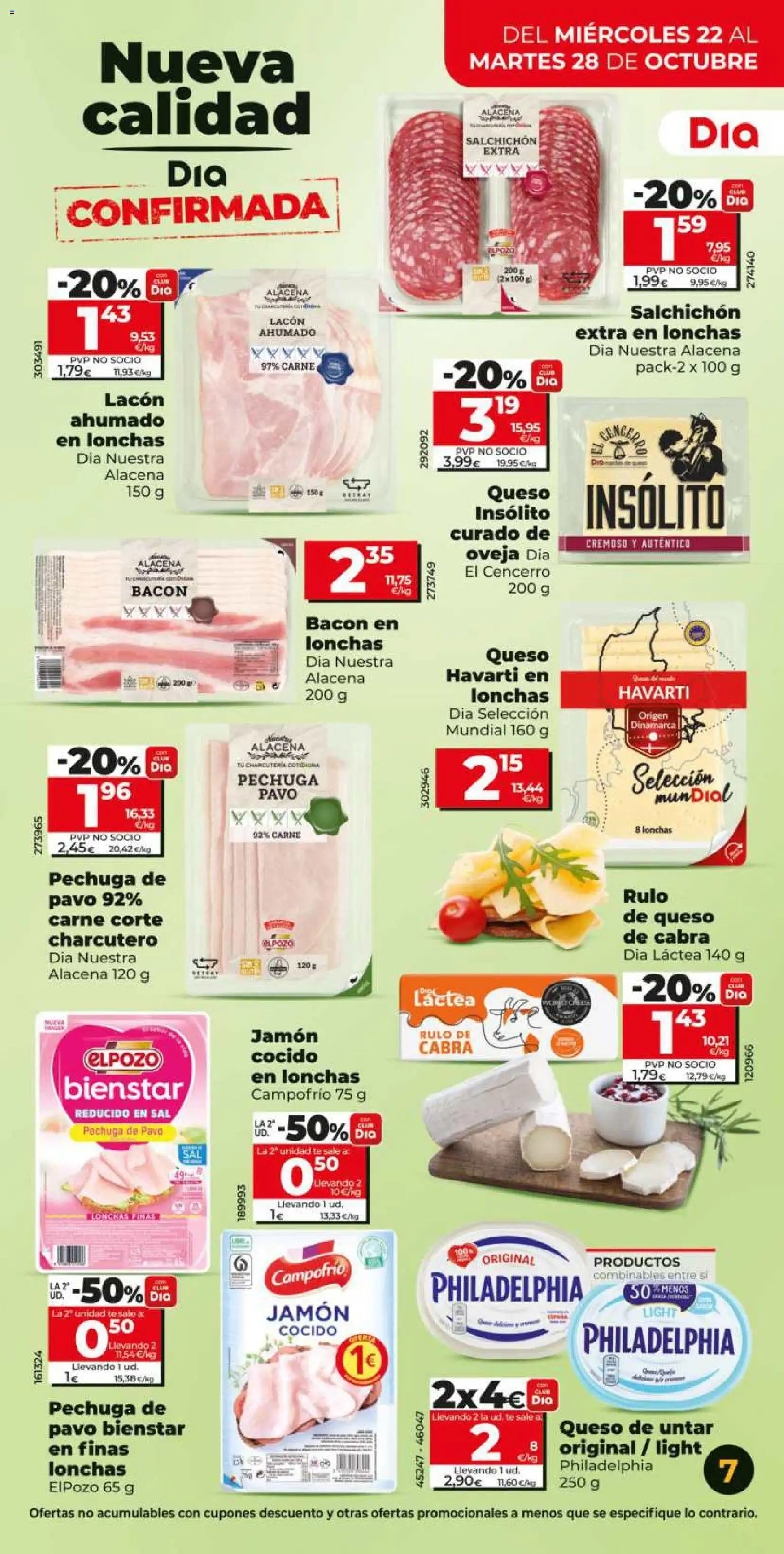 Dia - folleto Market │ válido desde el 22.10.2025 | Página: 7 | Productos: Queso, Jamón, Jamón cocido, Té