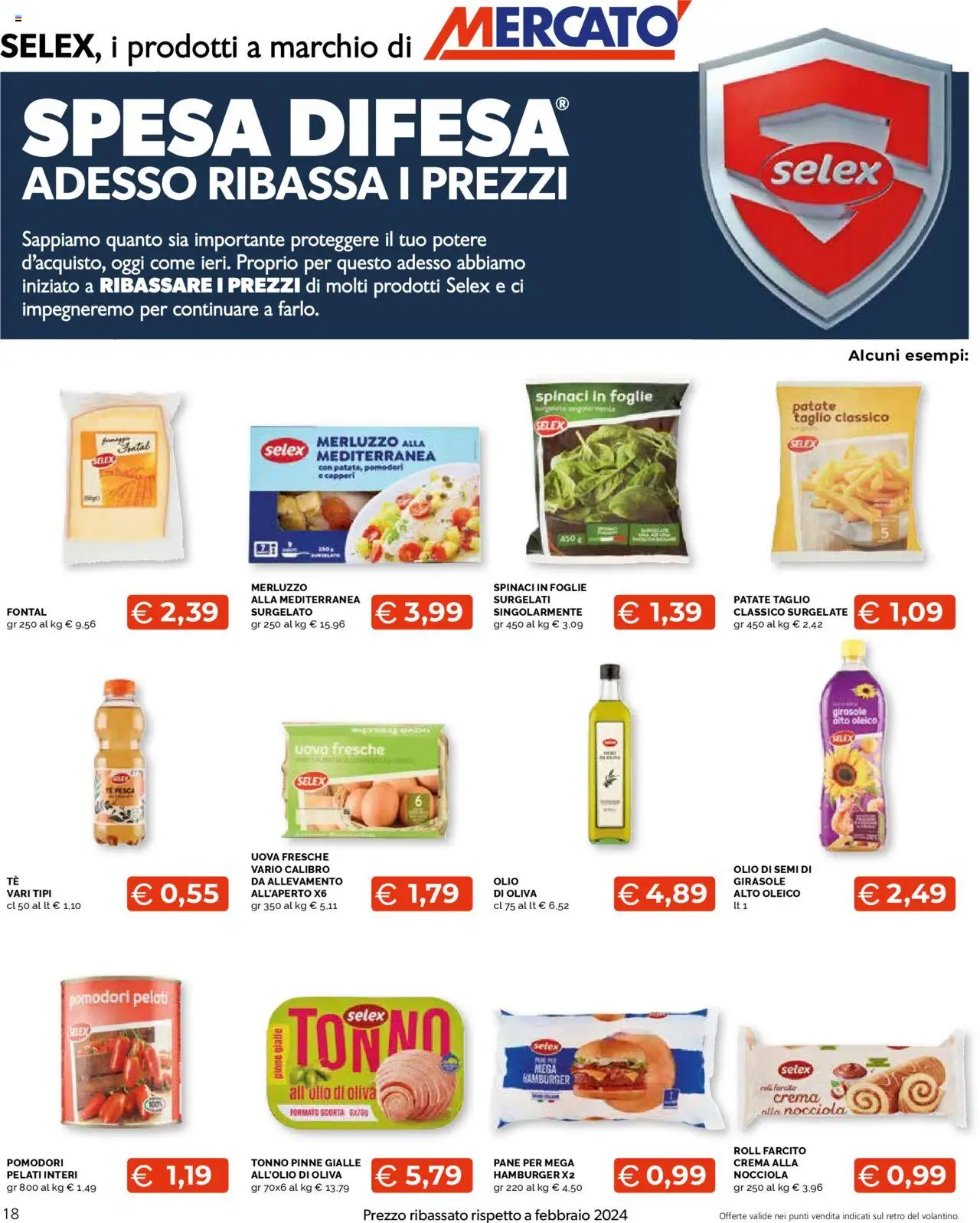 Volantino Mercatò del 25.08.2025 | Pagina: 18 | Prodotti: Uova, Tè, Spinaci, Hamburger